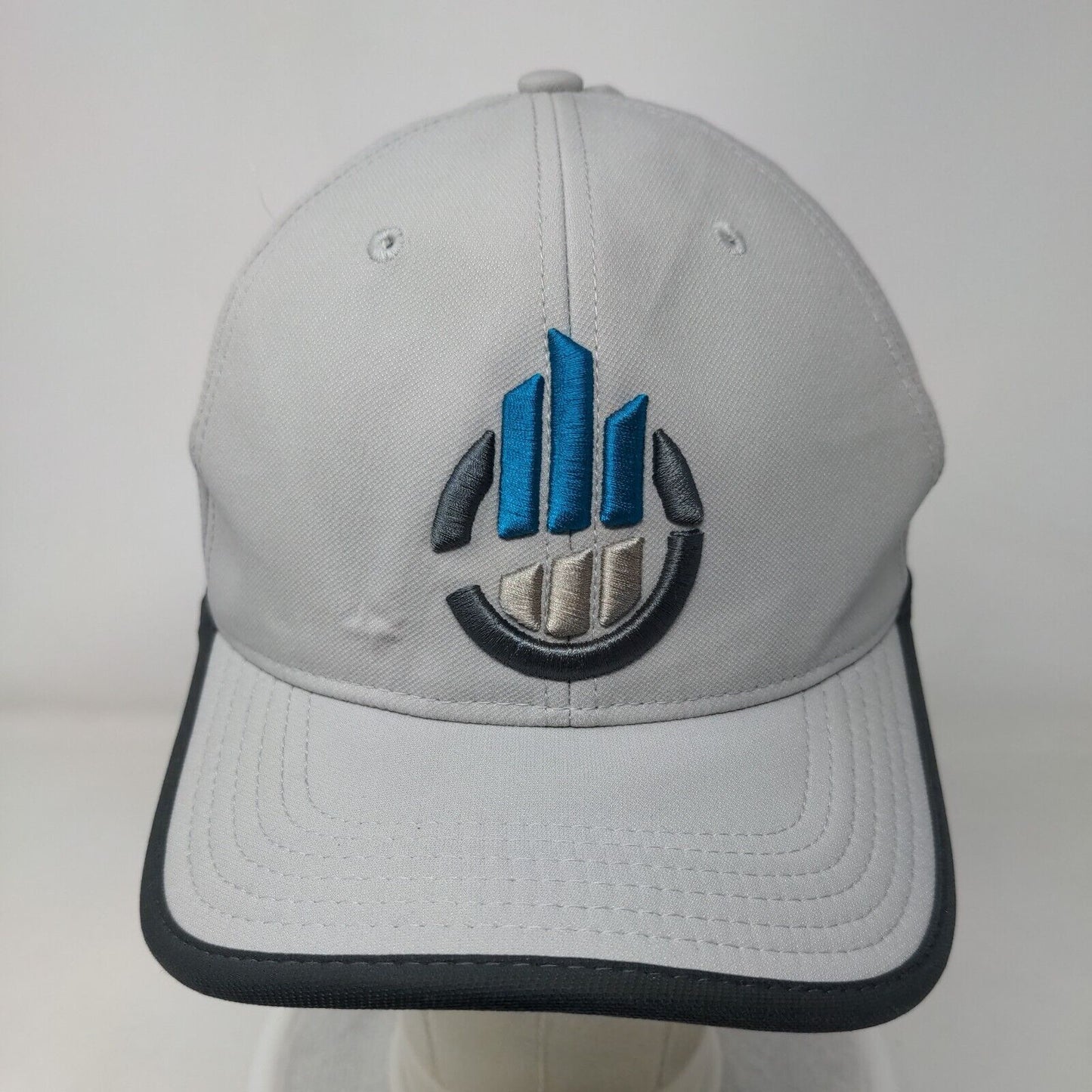 Nike Strapback Hat Gray OSFM Embroidered Classic 99 Dri-Fit Laser Cut