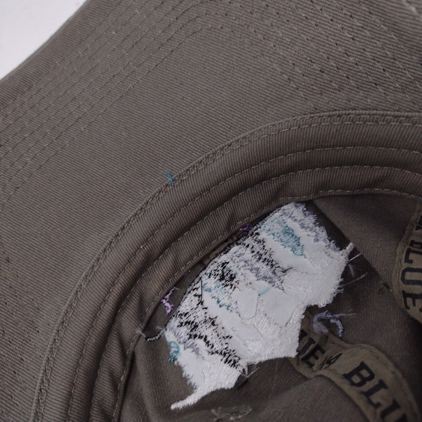 Banff Slideback Hat Gray OSFA Adjustable Embroidered 6 Panel Blue 84