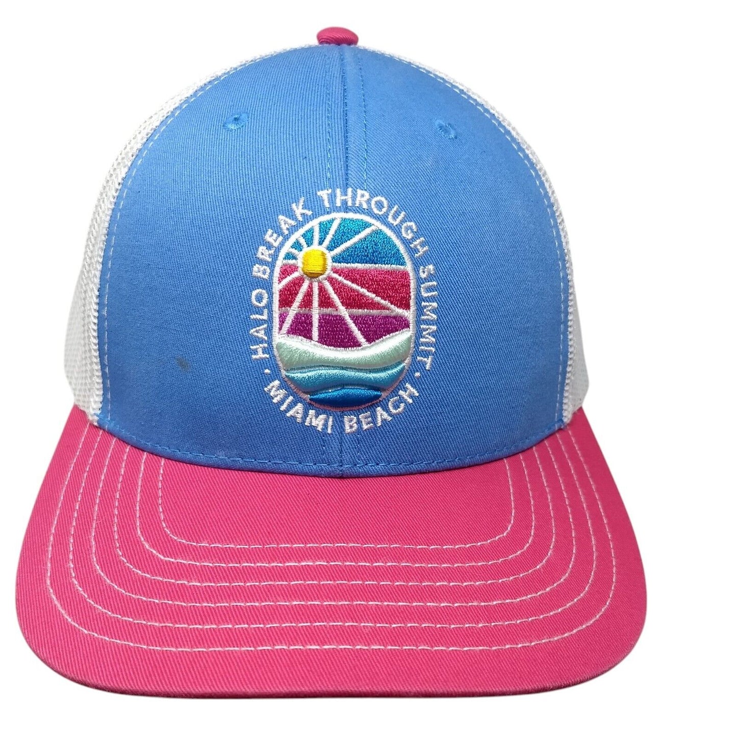 Halo Breakthrough Summit Miami Beach Snapback Trucker Hat Multi OSFM Otto