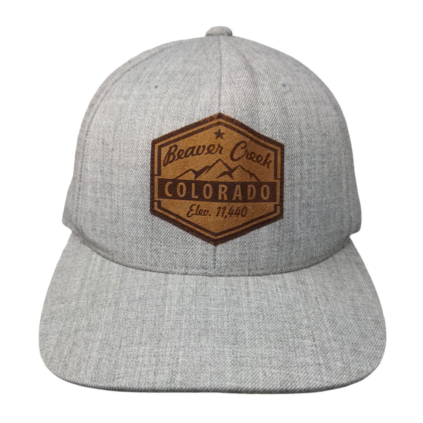 Beaver Creek Colorado Elev. 11,440 Snapback Hat Gray OS The Classics Yupoong