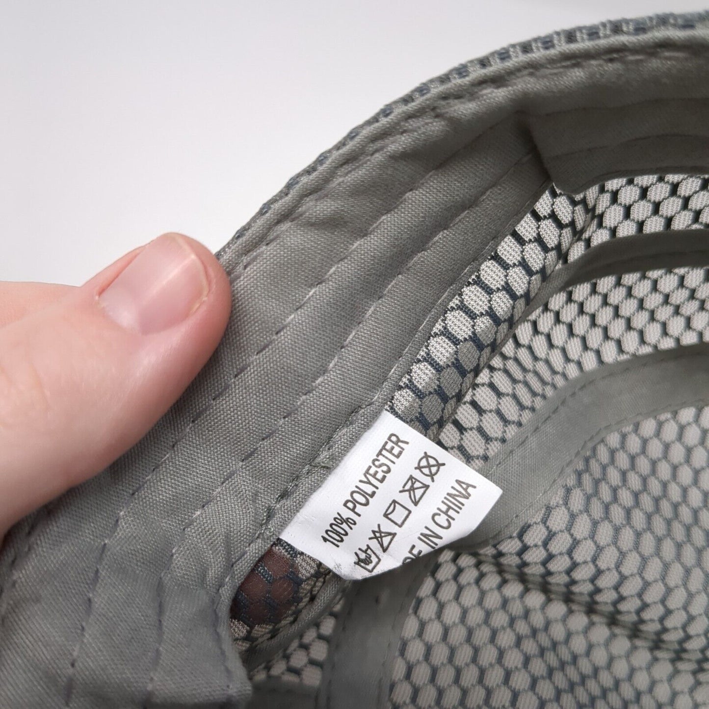 Unbranded Slideback Cadet Army Hat Gray One Size Adjustable Mesh Solid