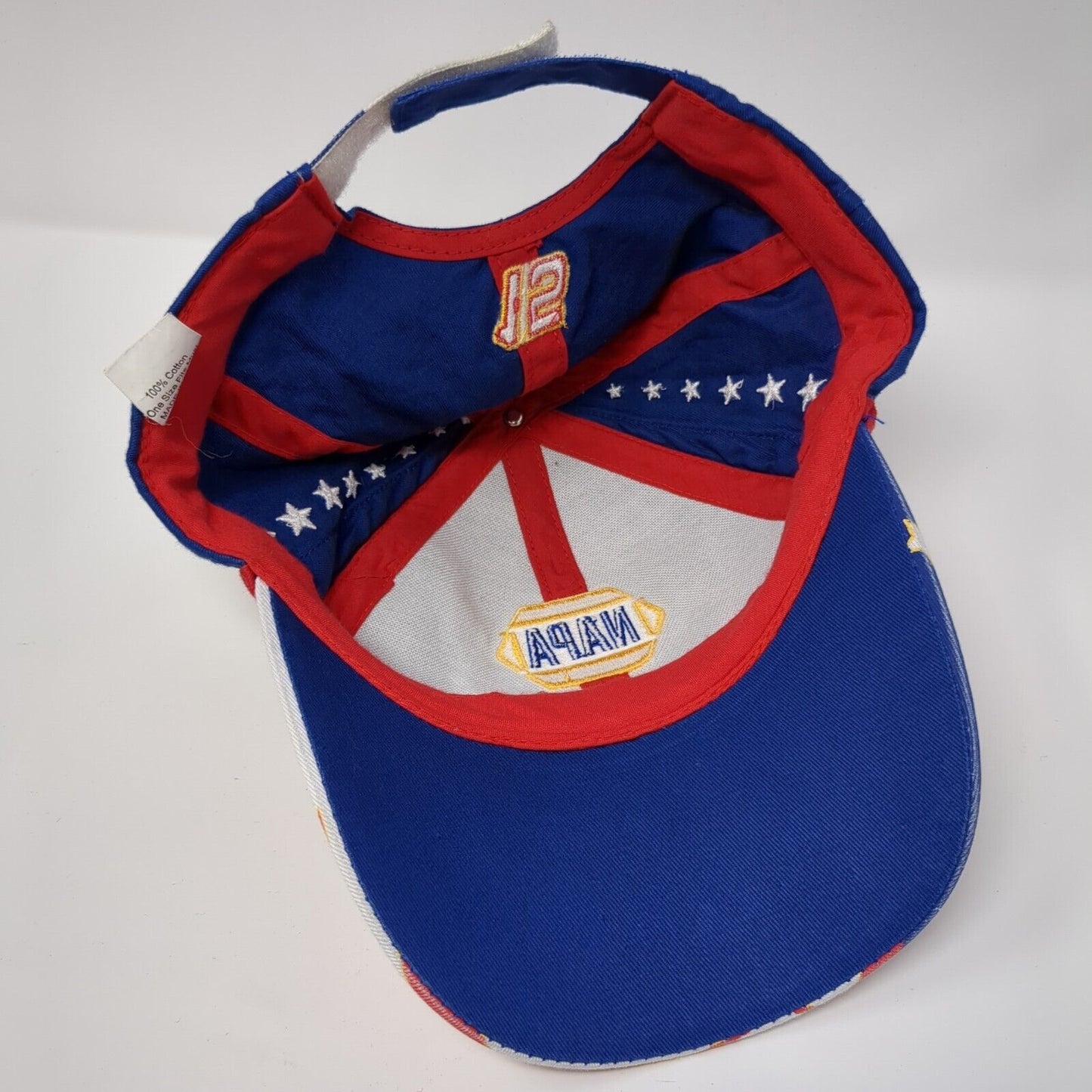 NAPA Racing Strapback Hat Red White Blue Patriotic #15 Embroidered Logo