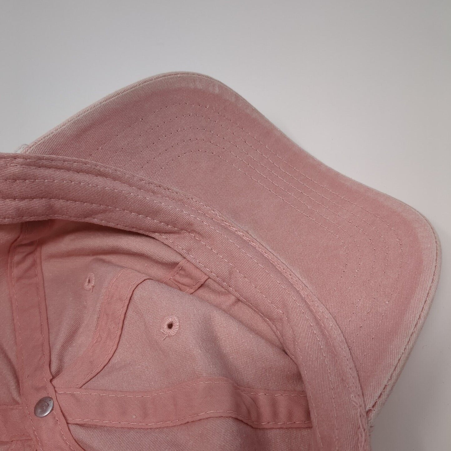 Unbranded Slideback Hat Pink One Size Adjustable Vented Holes 6 Panel Blank