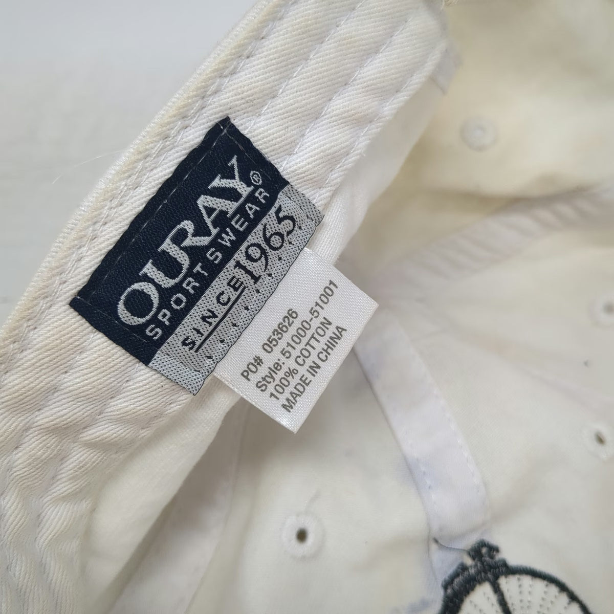 Ouray Sportswear Baseball Cap White One Size Dutcher Crossing Winery Strapback