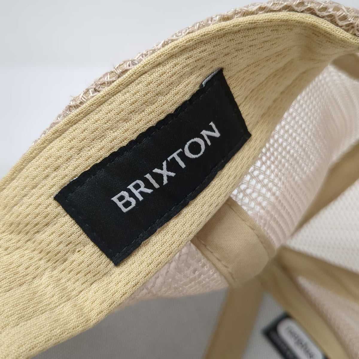 Brixton Trucker Hat Beige One Size Mesh Back Snapback Patch Logo Adjustable