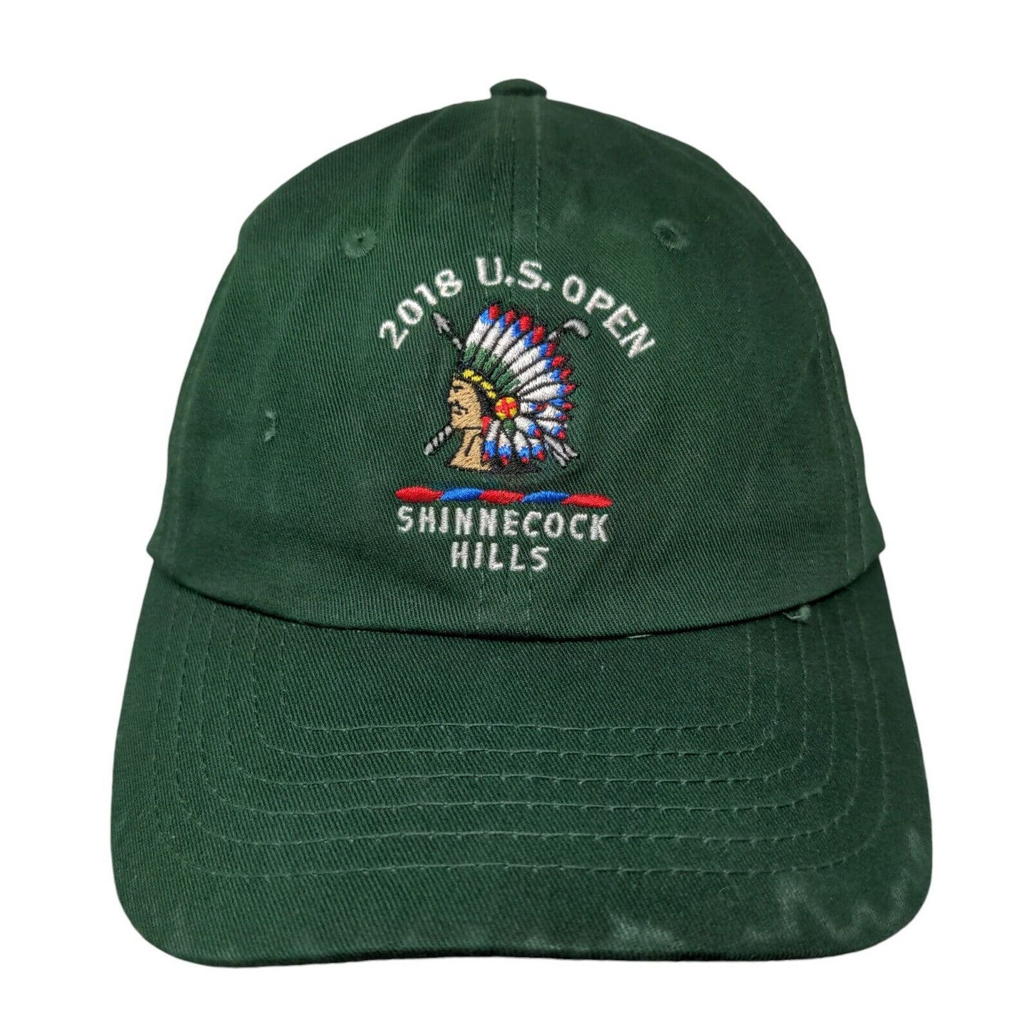 2018 US Open Shinnecock Slideback Hat Green One Size Embroidered USGA Member