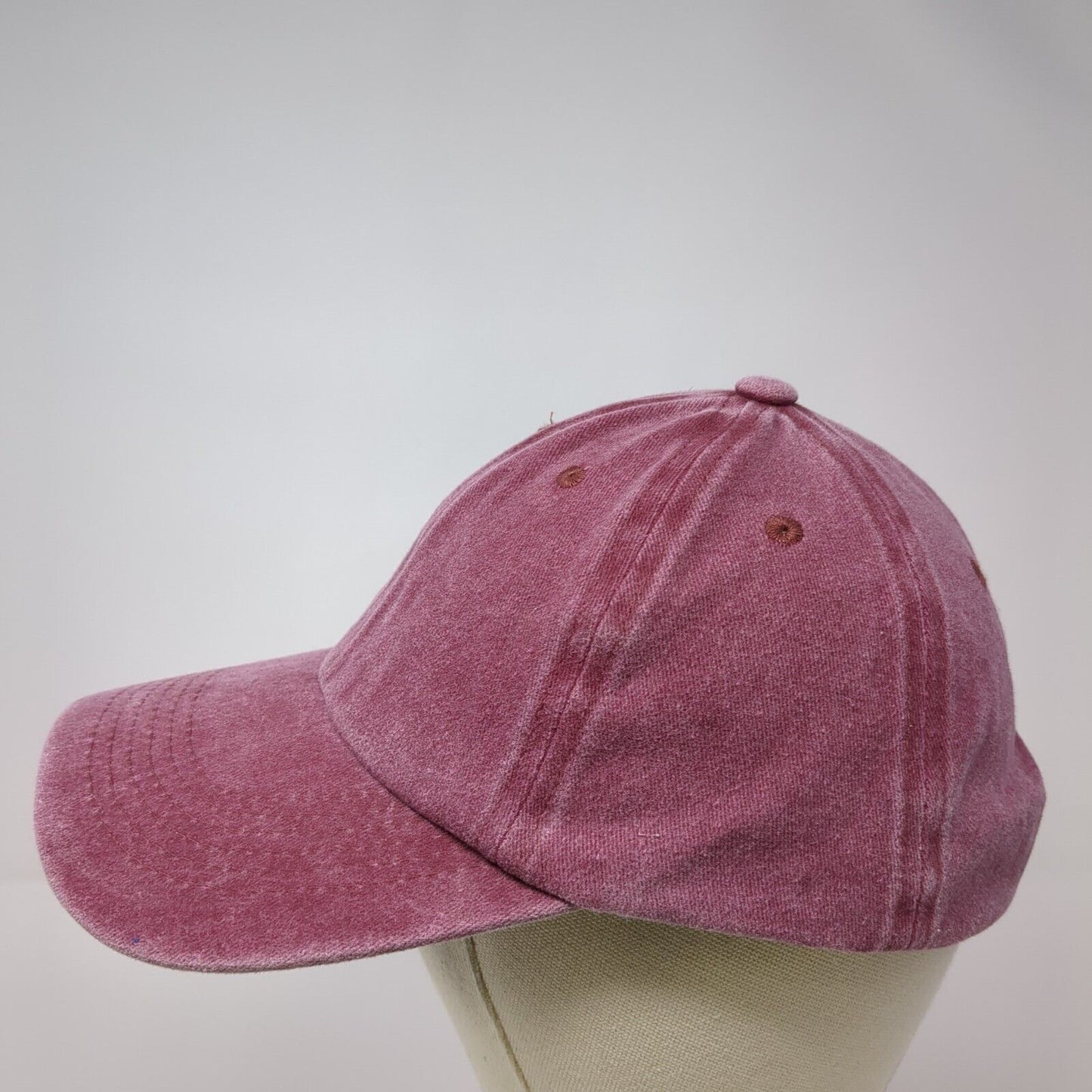 Meinicy Slideback Hat Red One Size Adjustable Vented Holes 6 Panel Blank