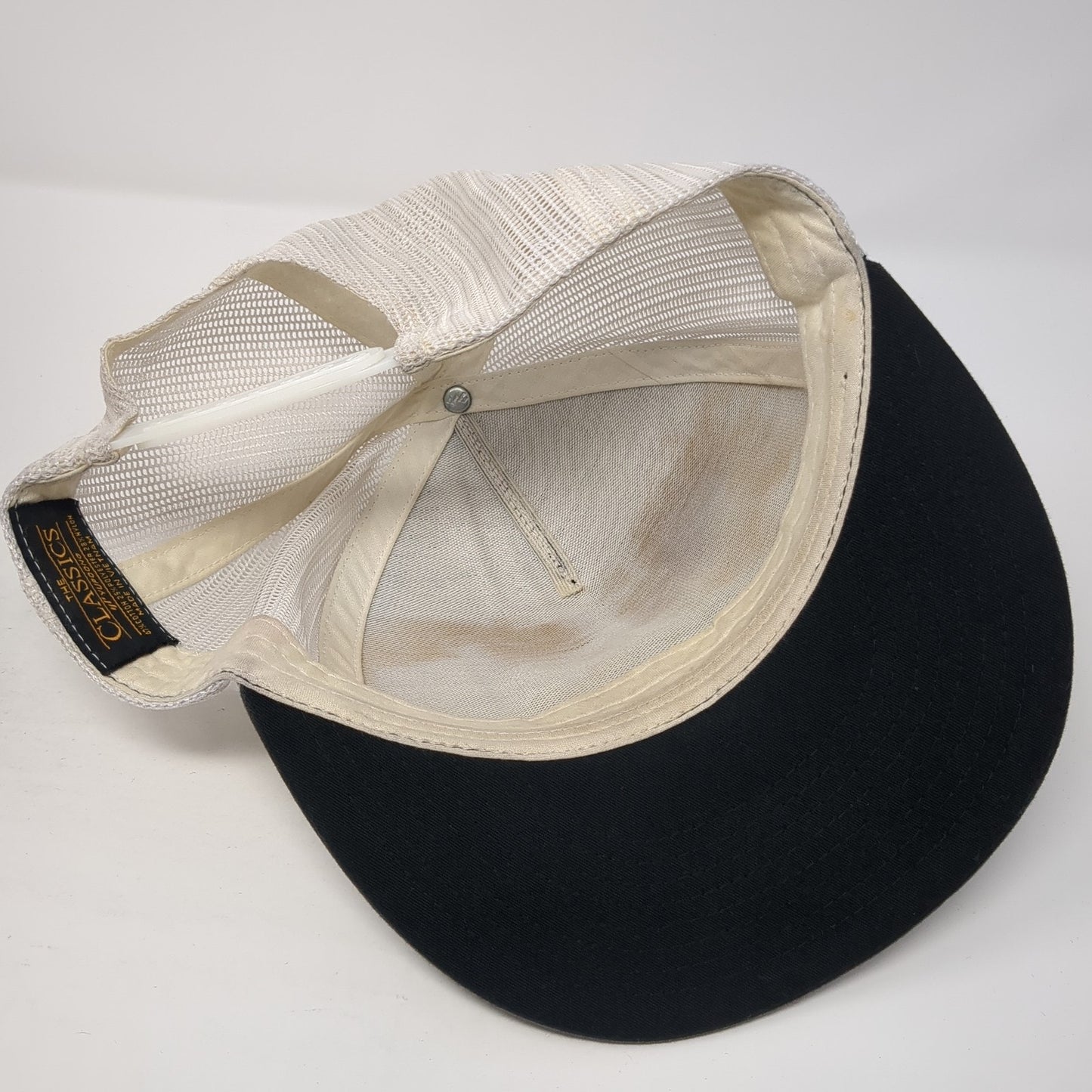 The Classics Yupoong Snapback Trucker Hat Black One Size Adjustable Mesh Back
