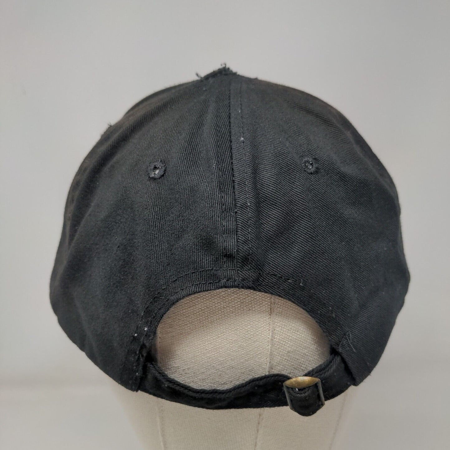 BAE Slideback Hat Black One Size Adjustable Embroidered Vented Holes 6 Panel