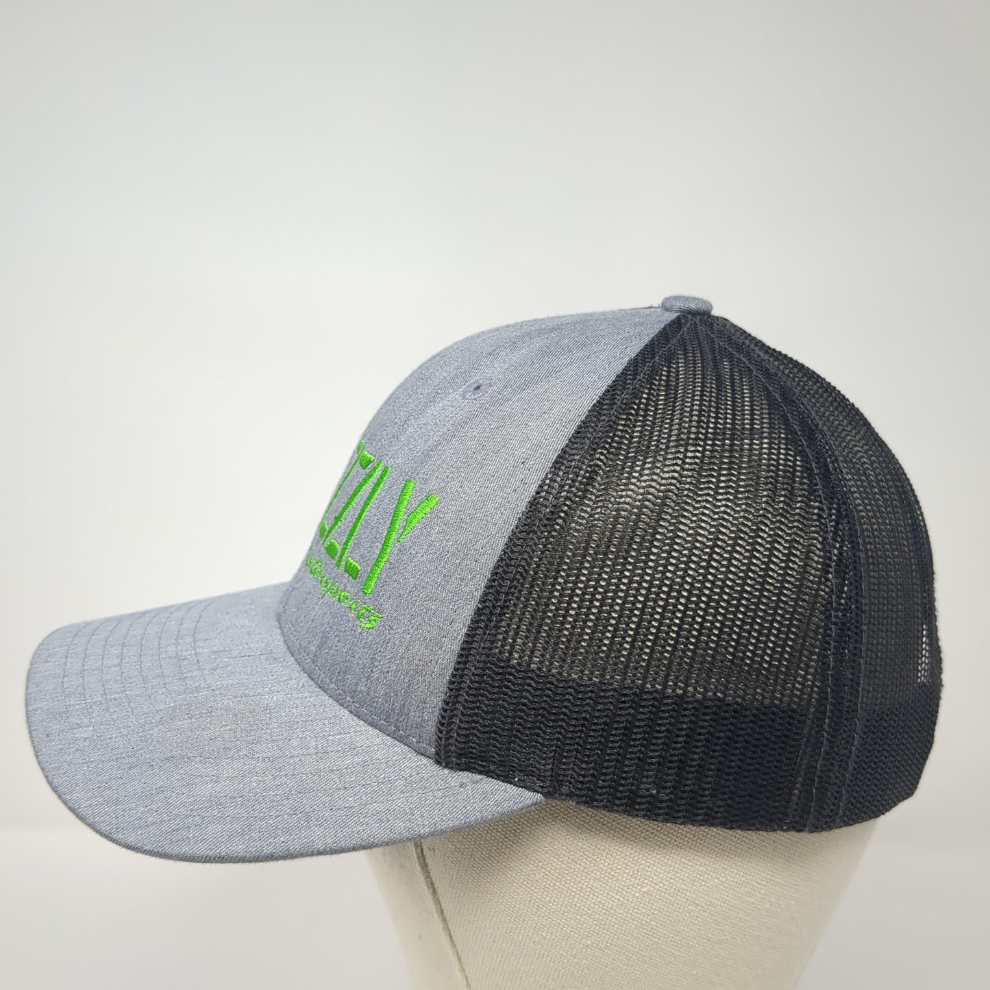 Team Grizzly Motorsports Snapback Trucker Hat Gray Large Mesh Back Richardson