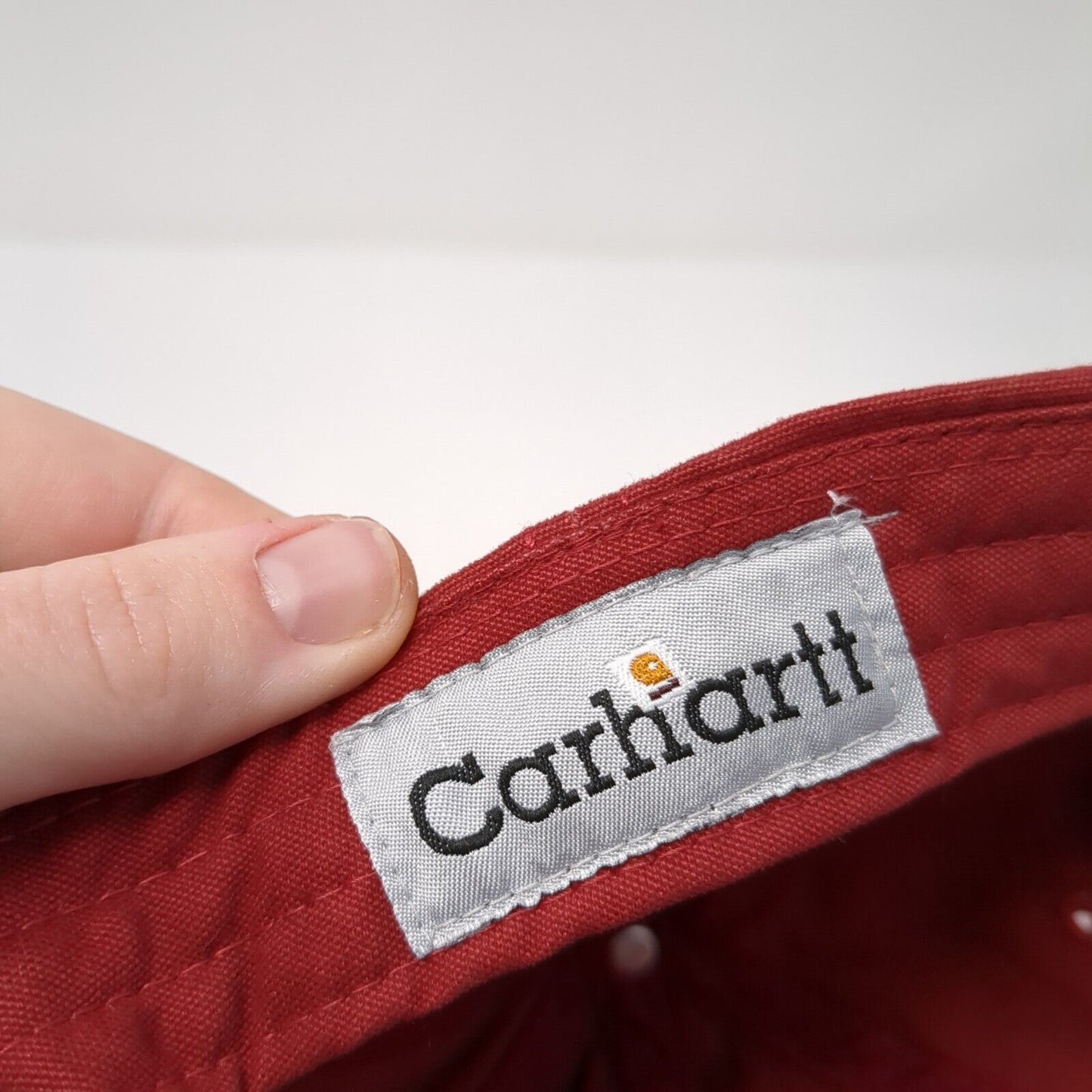 Carhartt Established 1889 Slideback Hat Red OS Adjustable Embroidered 6 Panel