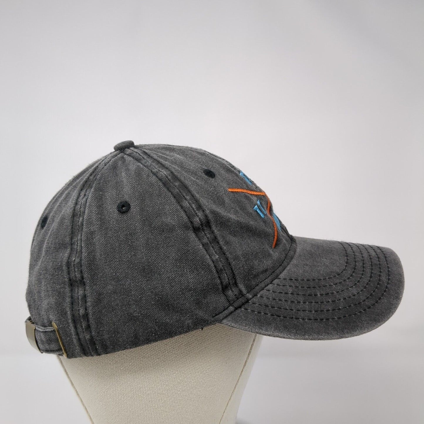 TN 1796 Slideback Hat Gray One Size Adjustable Embroidered 6 Panel