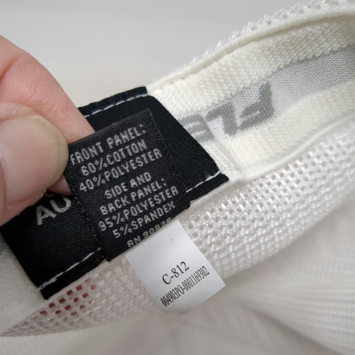 Port Authority White Baseball Cap XL Mesh Stockholm Precision Tools Patch Hat