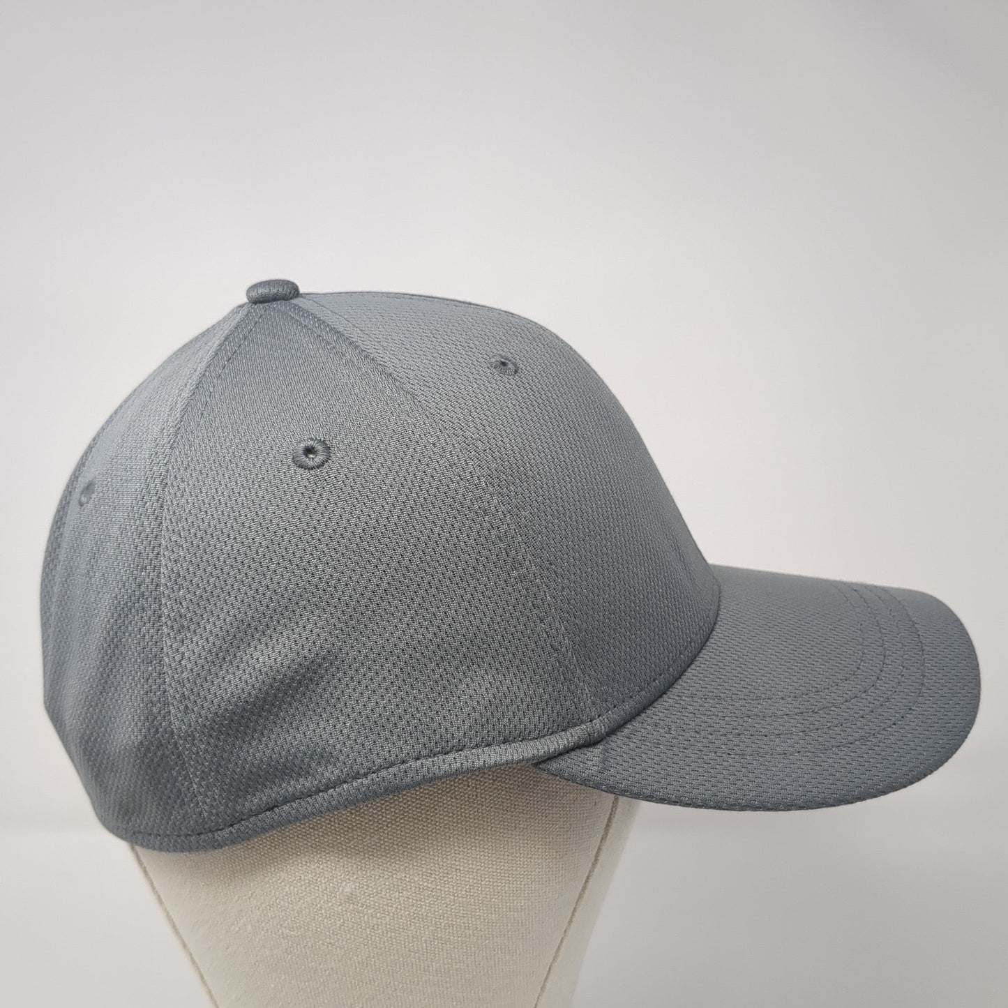 Athletic Works Fitted Hat Gray XL Solid Stretch Vent Holes Outdoor Blank