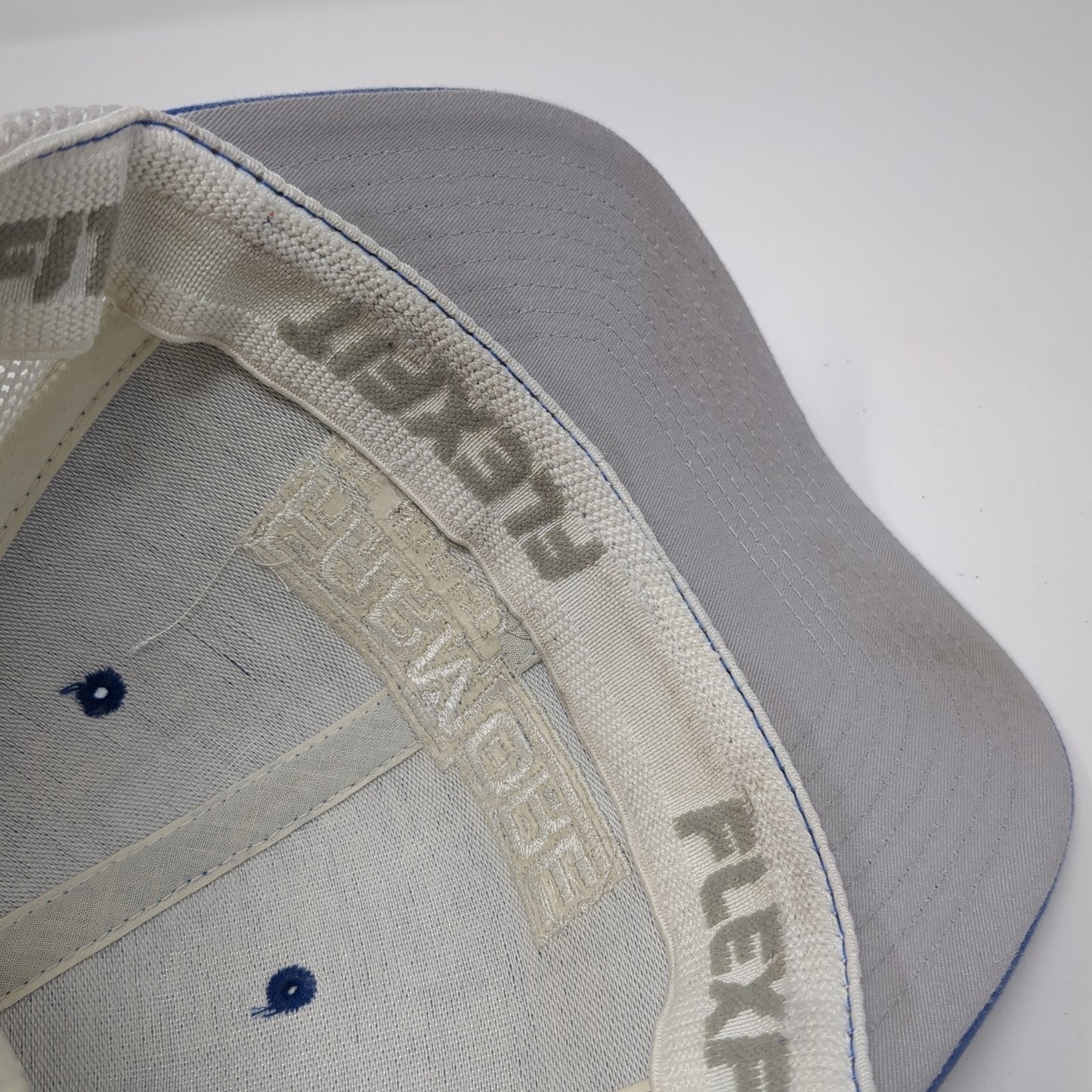 Farmore of Idaho Fitted Mesh Back Trucker Hat Blue Medium Port Authority