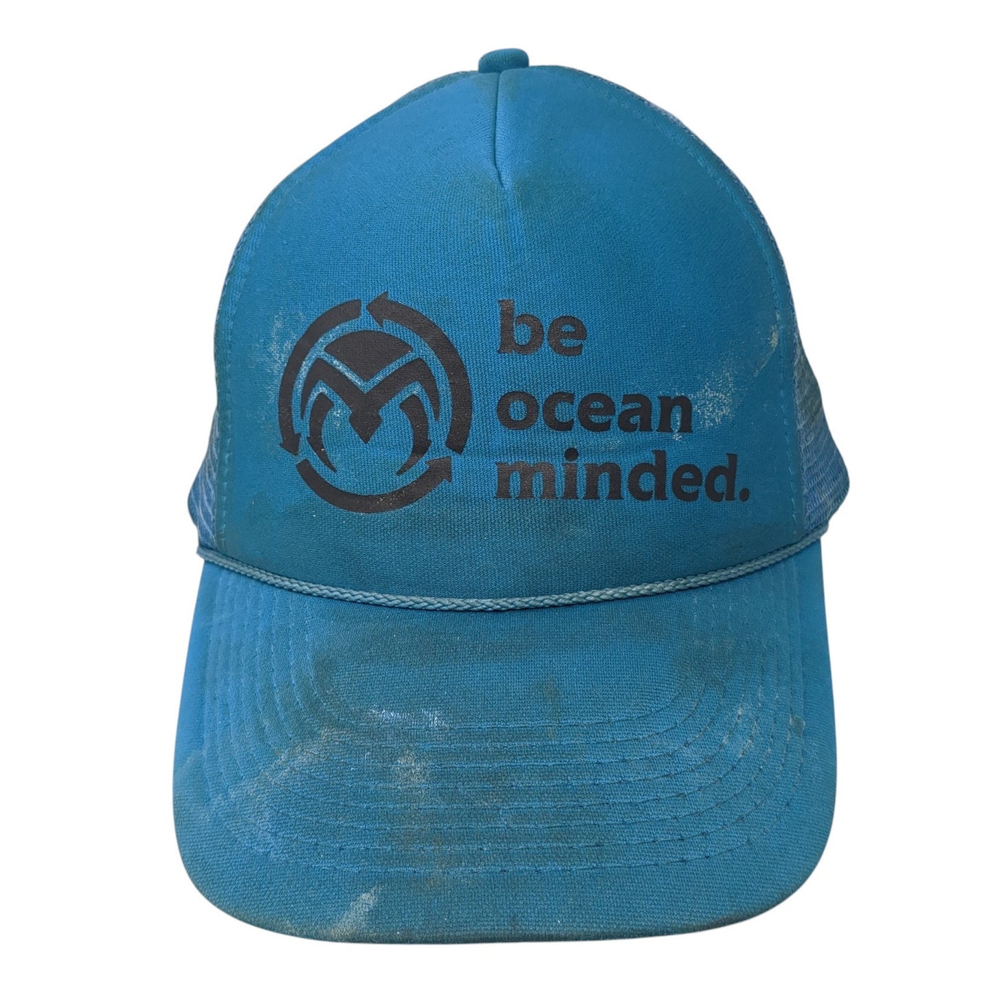 Be Ocean Minded Snapback Rope Trucker Hat Blue One Size Mesh Back Otto
