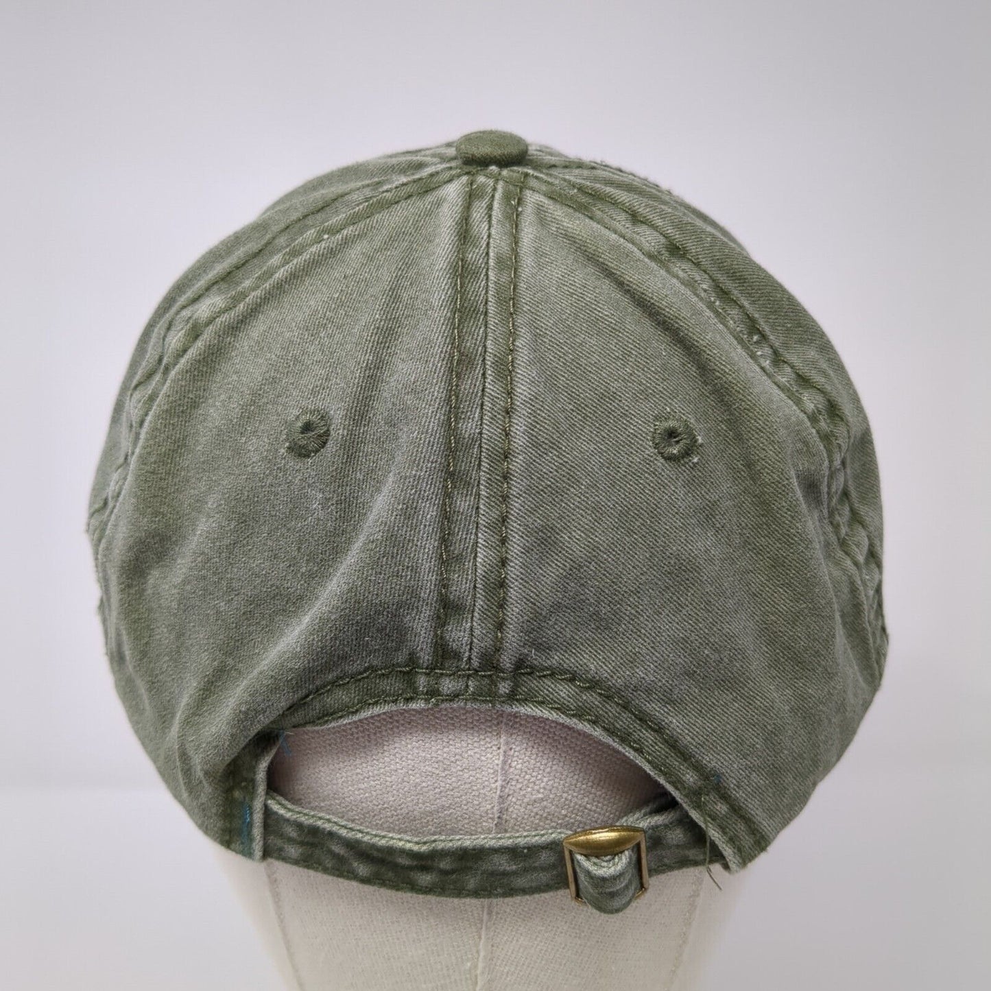 Let's Get Lost Slideback Hat Green OS Adjustable Embroidered 6 Panel Cotton
