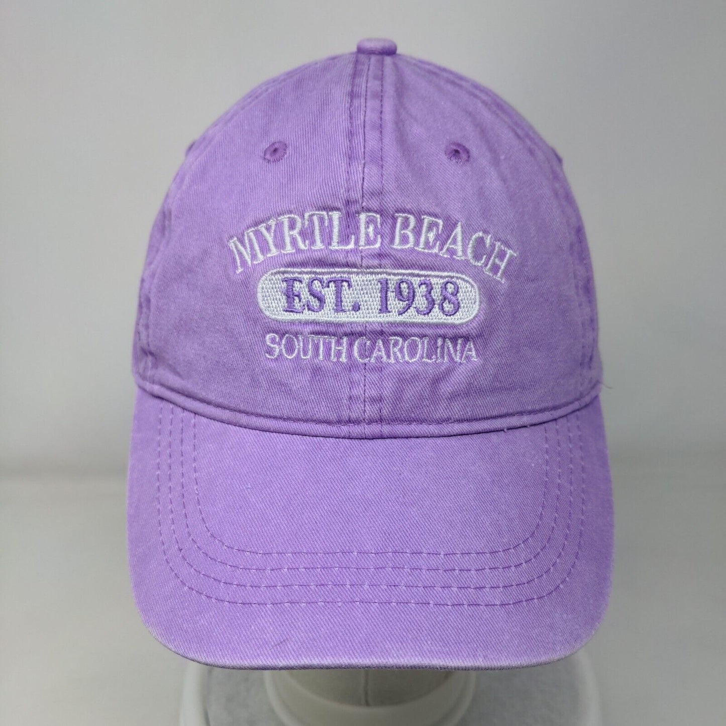 Myrtle Beach South Carolina Strapback Hat Purple One Size Triangle
