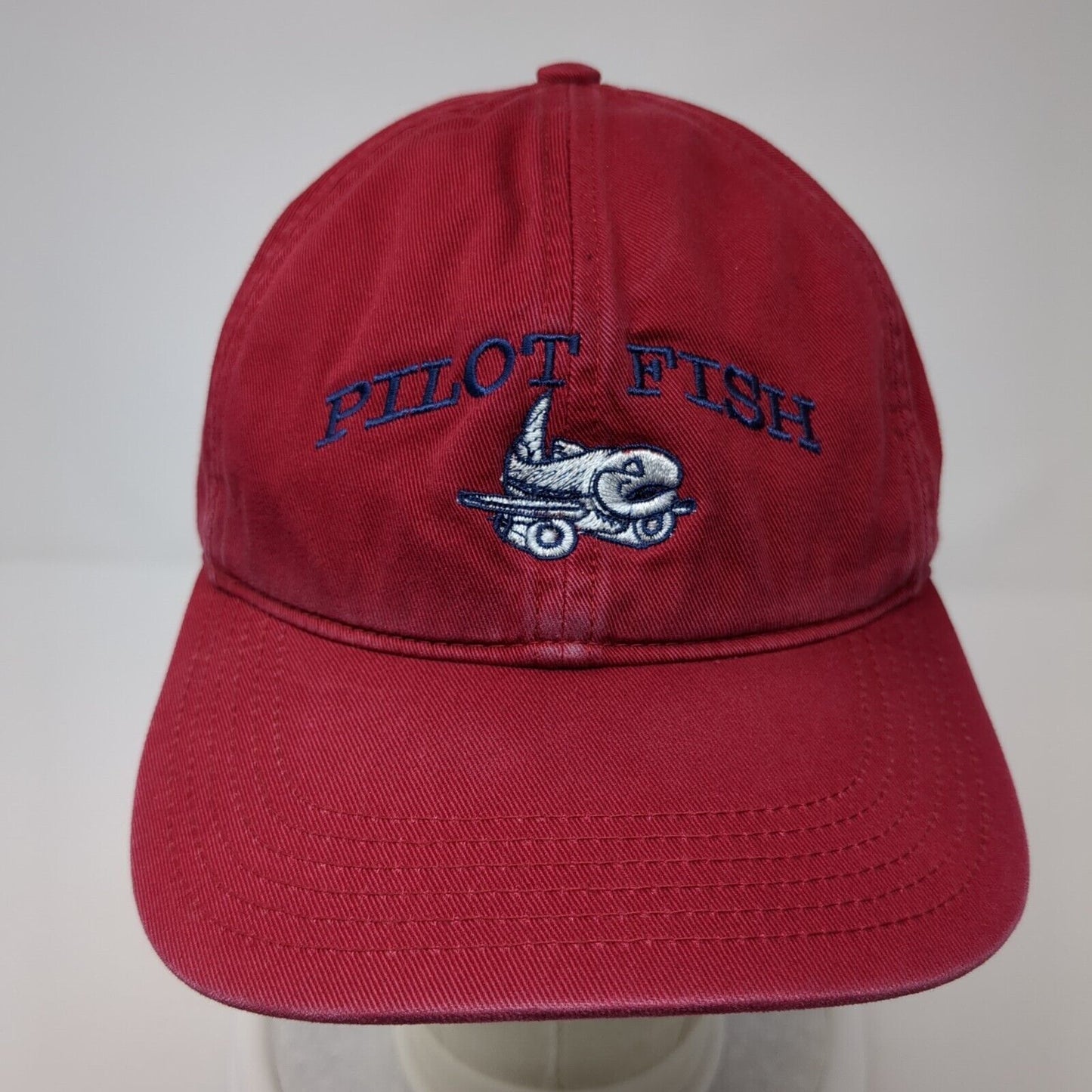 Pilot Fish Alaska Airline Slideback Hat Red OS Adjustable Embroidered Richardson