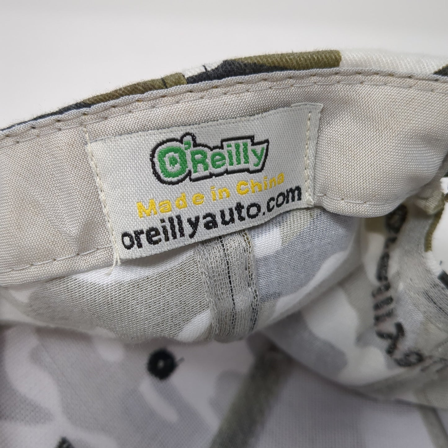 O'Reilly Auto Parts Strapback Hat Multi Camouflage One Size Embroidered