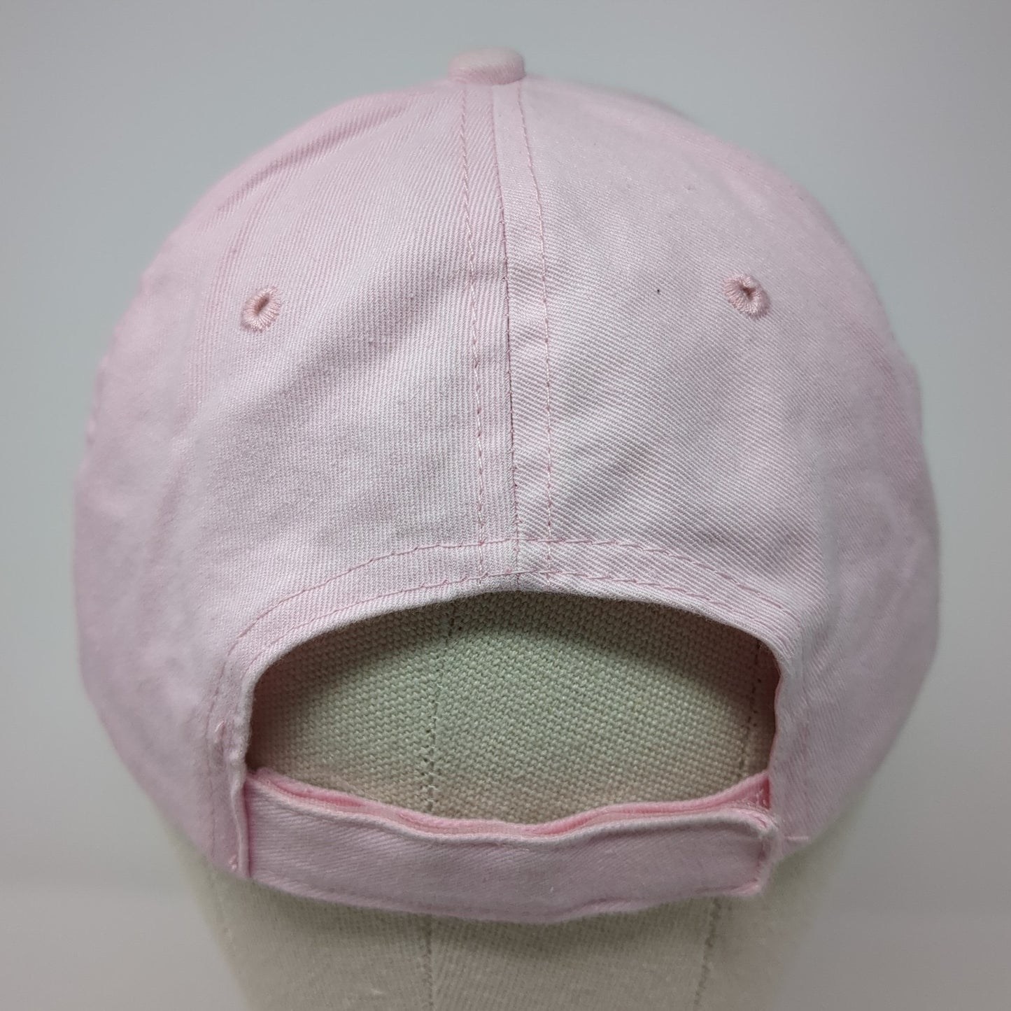 Las Vegas Strapback Baseball Cap Pink One Size Adjustable Embroidered 6 Panel
