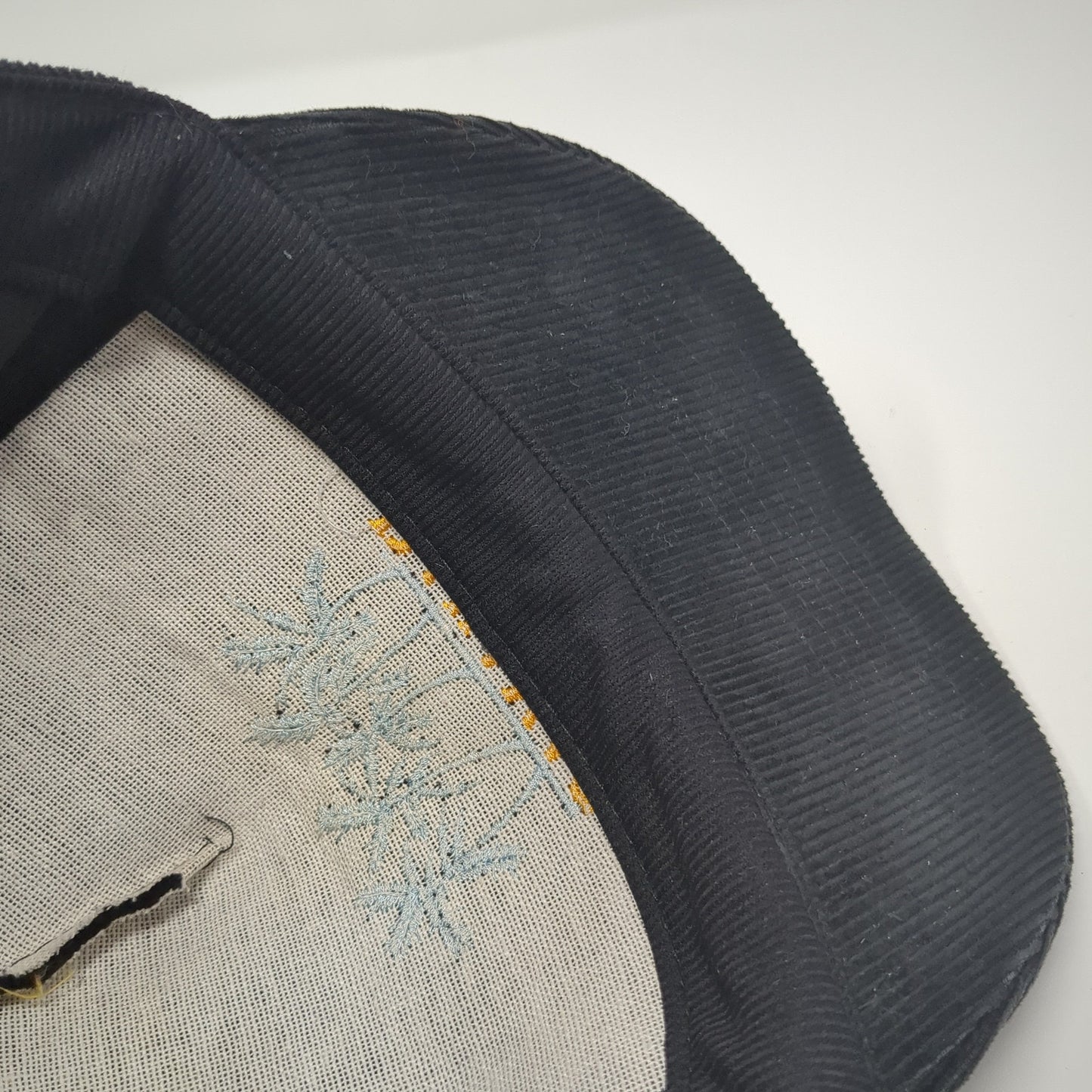 Bahamas Snapback Hat Black One Size Corduroy Embroidered Palm Trees