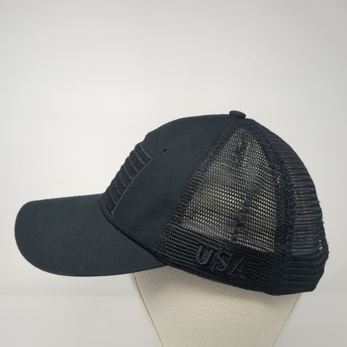 USA Flag Snapback Trucker Hat Black One Size Adjustable Patriotic Antourage