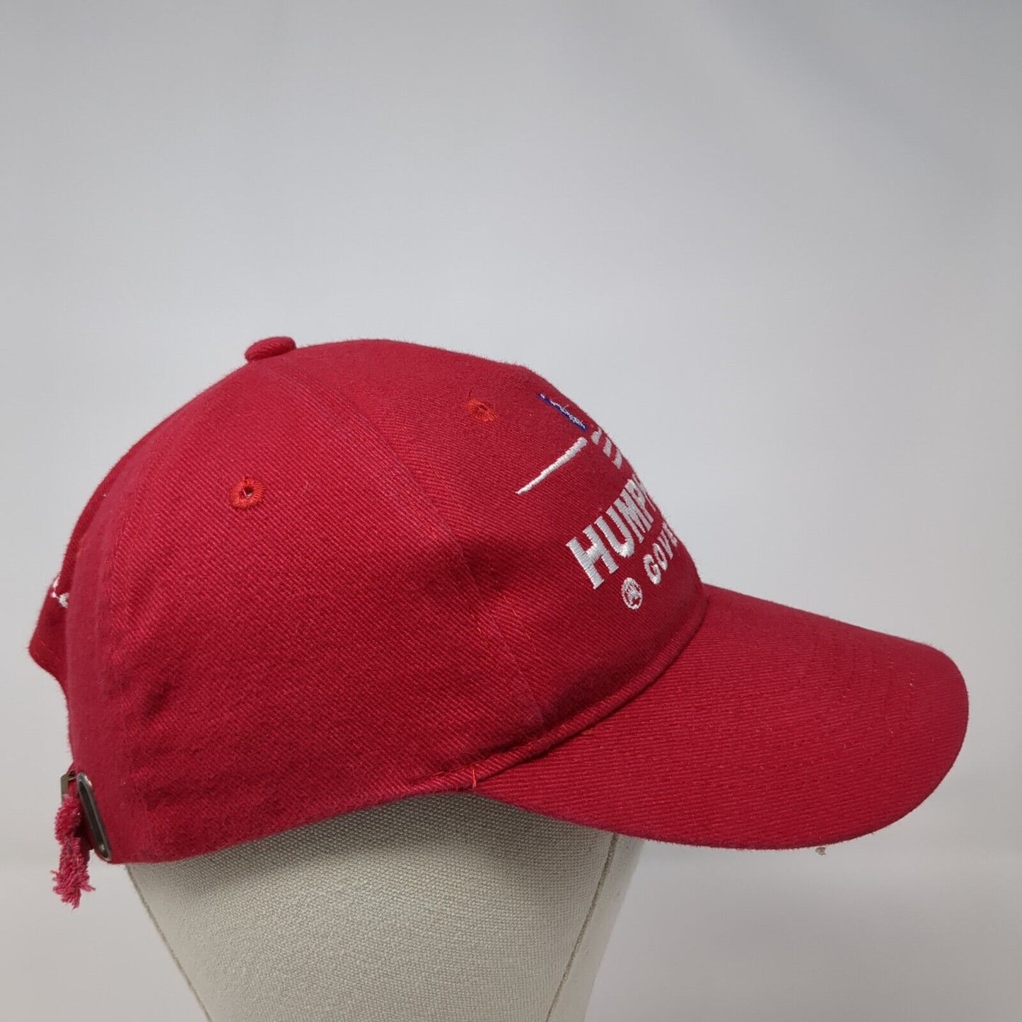Humphreys Governor Slideback Hat Red One Size Adjustable Port & Company Cotton