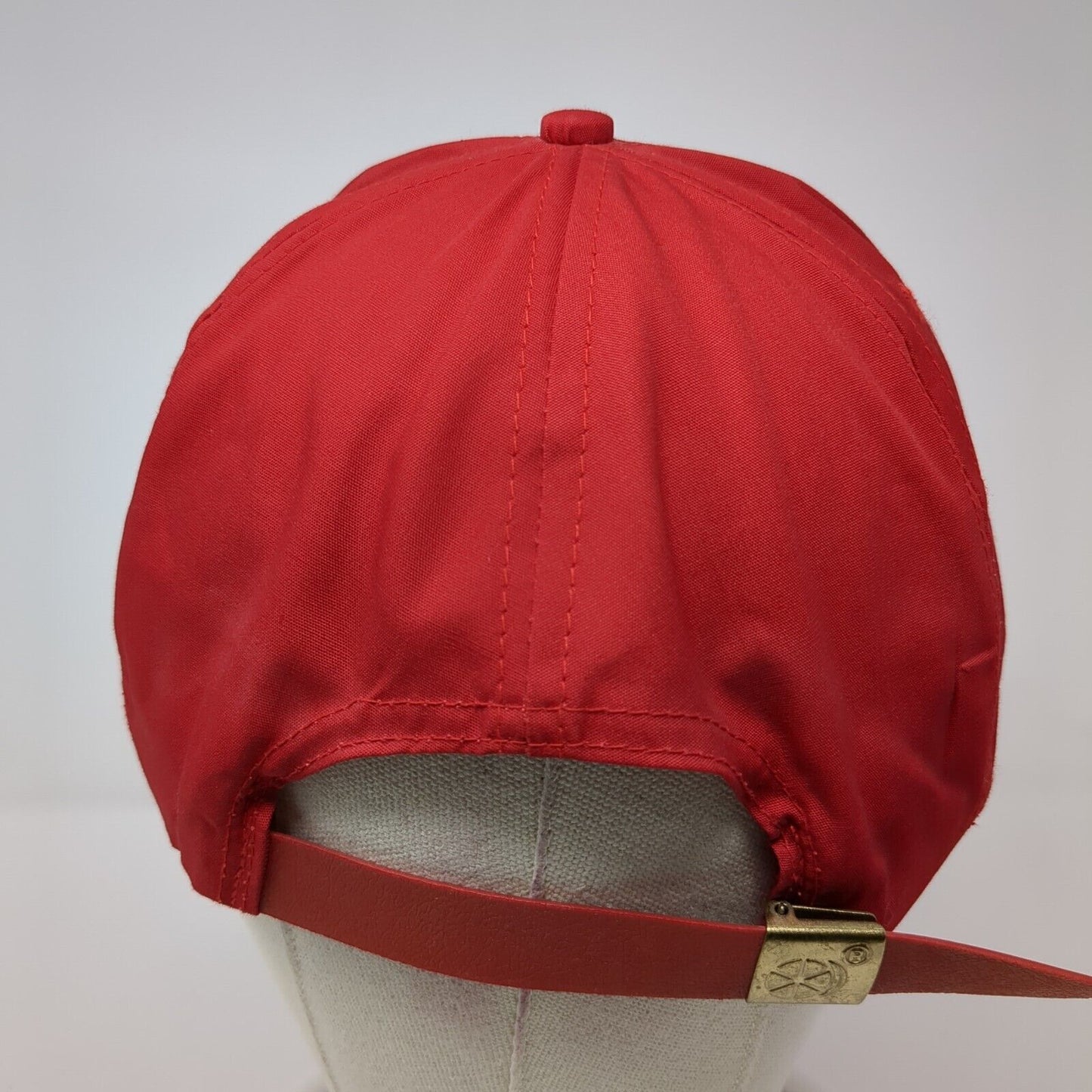 General Mills Inc. Slideback Rope Hat Red One Size Solid Leather Strap