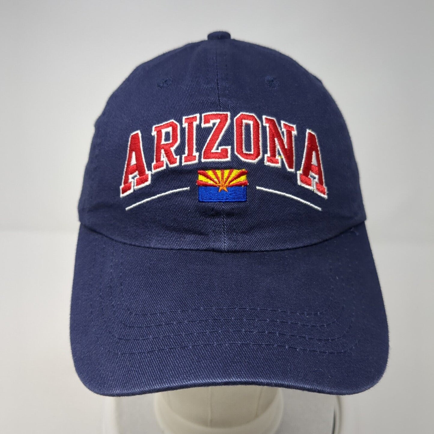 Arizona Strapback Hat Blue One Size Adjustable Embroidered 6 Panel
