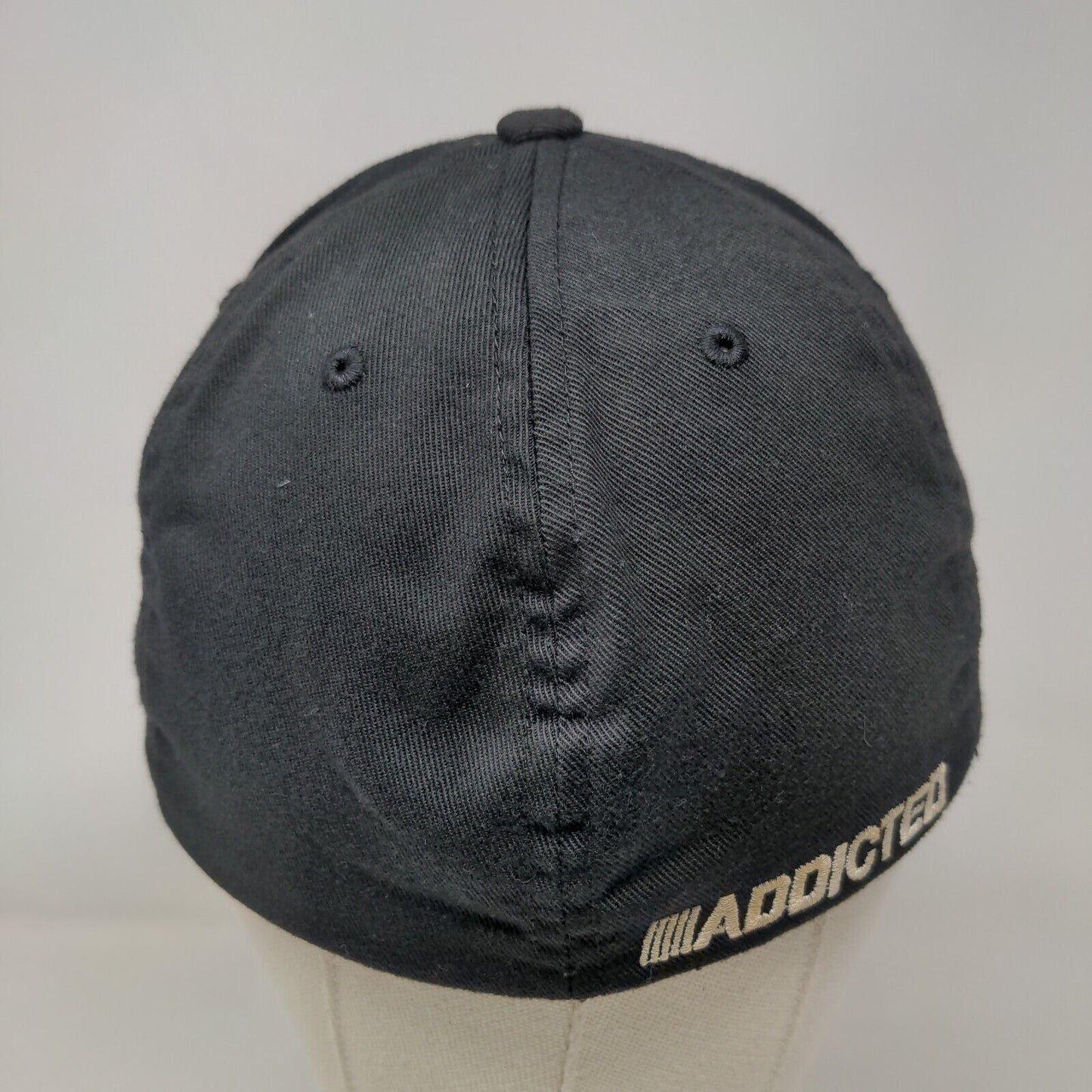 Bassaholics Addicted Fitted Hat Black Small-Medium Embroidered Yupoong