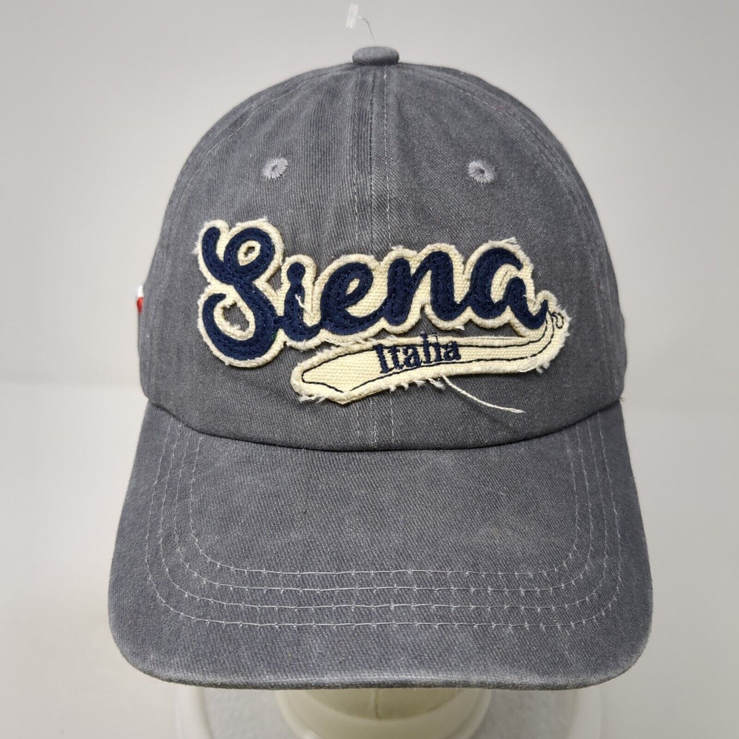 Siena Italia Slideback Hat Gray OS Adjustable Embroidered Patriotic Capello