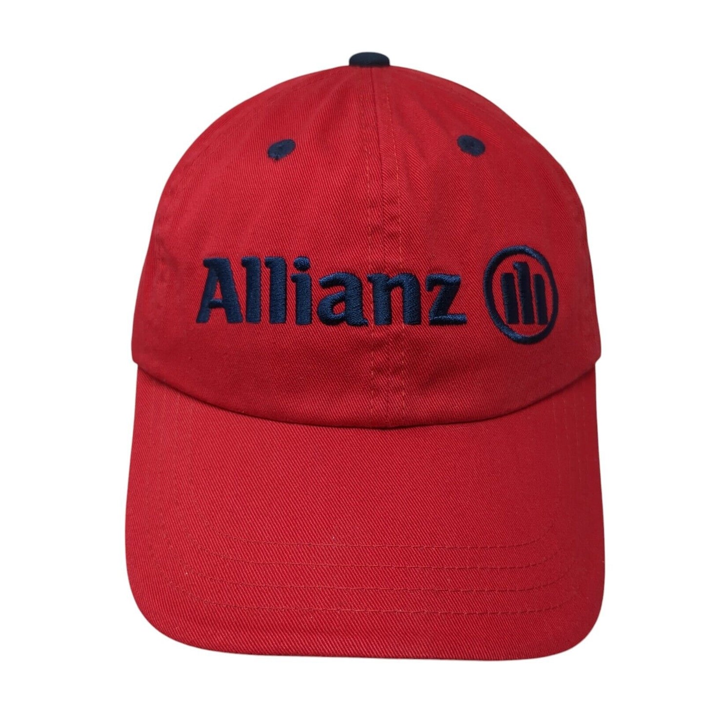 Allianz Strapback Hat Red One Size Adjustable Embroidered 6 Panel Imperial