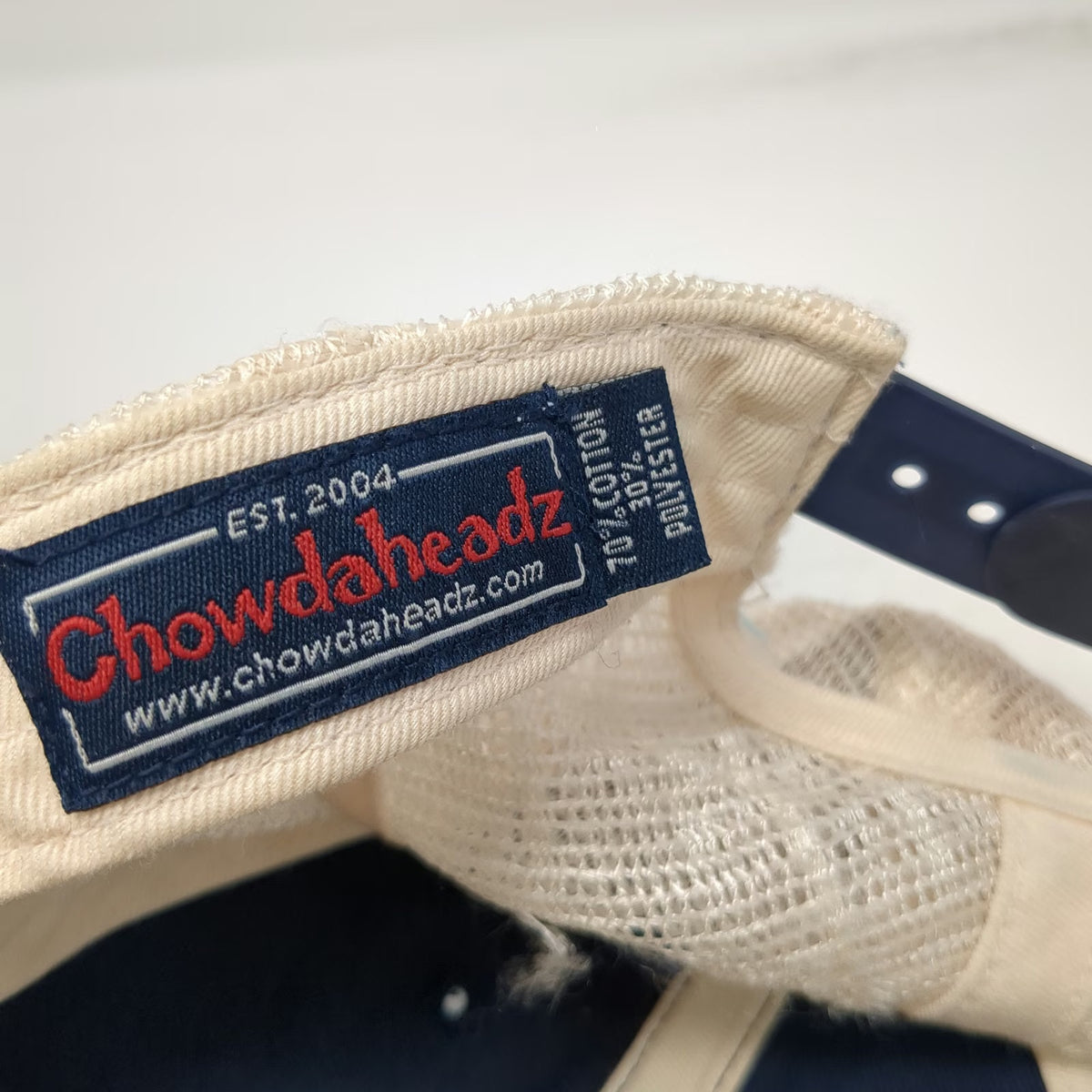 Chowdaheadz Trucker Hat Blue White Red One Size Snapback Mesh Fenway Patch