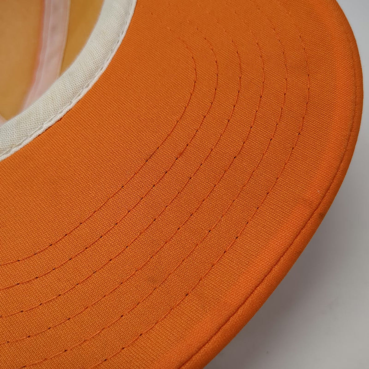 Crown Cap 5 Panel Orange Hat One Size Mesh Back Snapback REACT Patch Logo Taiwan