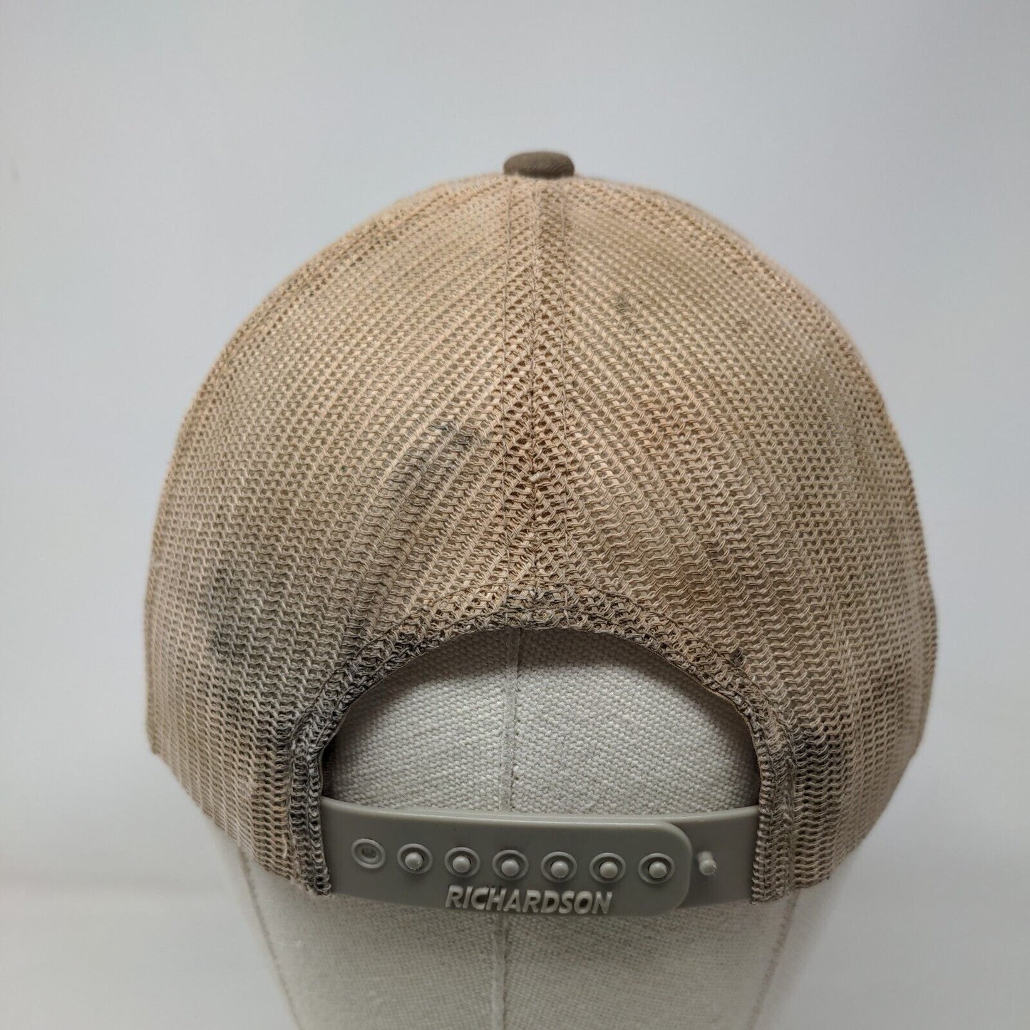Richland Creek Farms Saluda SC Snapback Trucker Hat Brown One Size Mesh Back