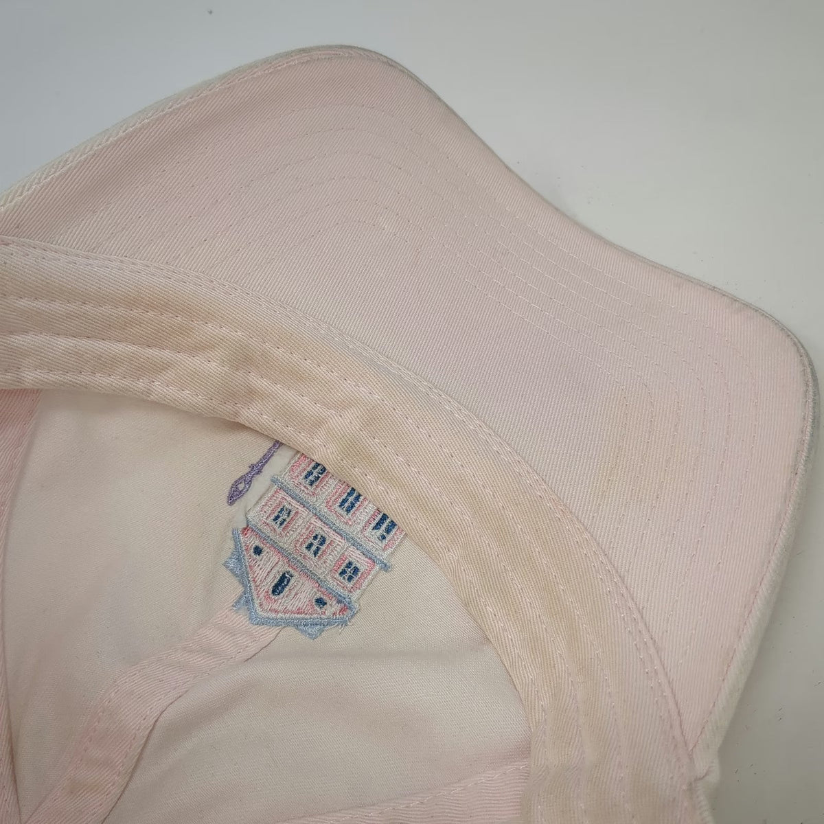 Pink Baseball Cap One Size Cape May Victorian House Embroidery Strapback Hat