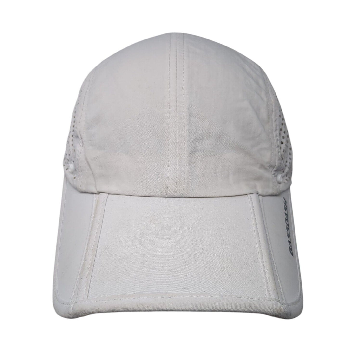 Bassdash Strapback Hat White One Size Adjustable Laser Cut Perforated