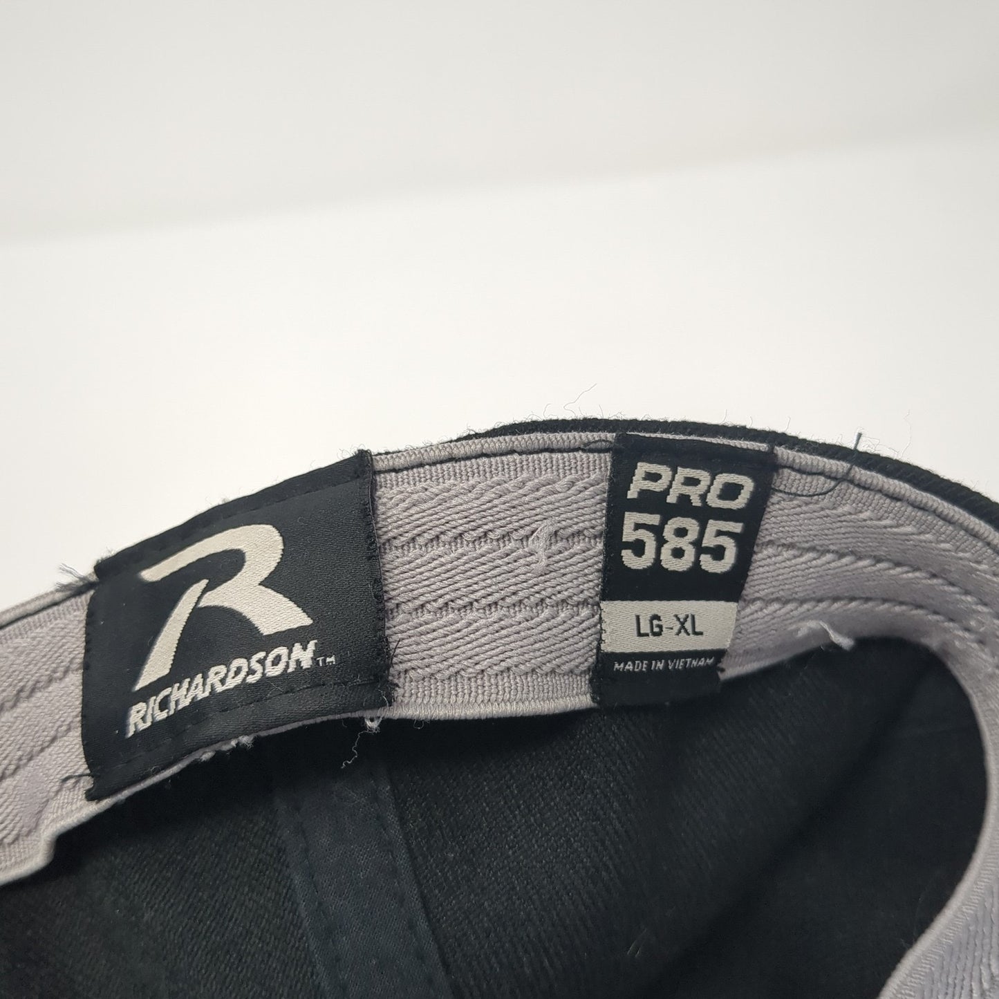 Richardson Fitted Baseball Cap Black One Size Lightweight 6 Panel Blank
