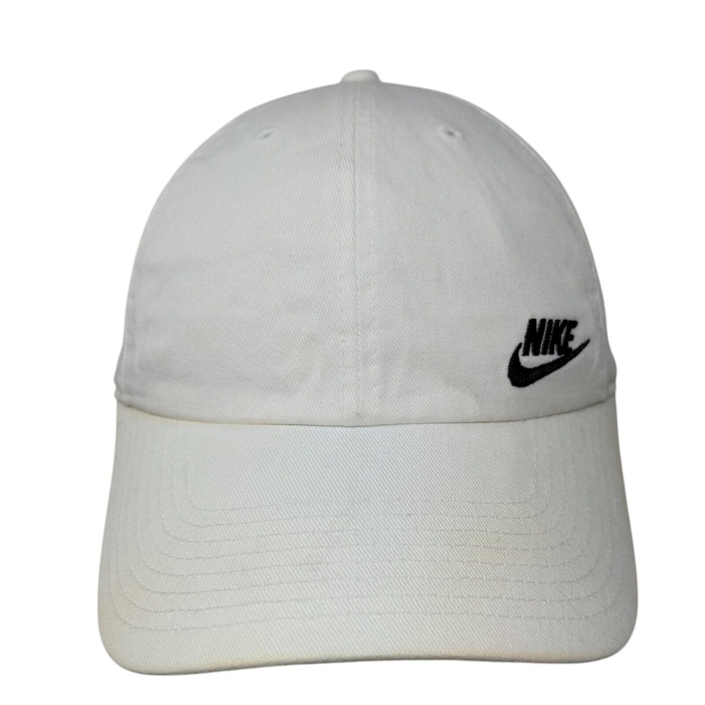 Nike Slideback Hat White OSFM Adjustable Embroidered Swoosh Heritage86 6 Panel