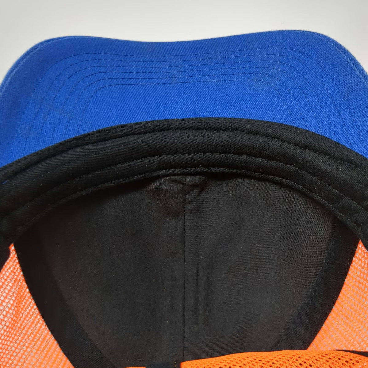 Blue Orange Trucker Hat OSFM Jess' Cancer Crushers Awareness Ribbon Mesh Back