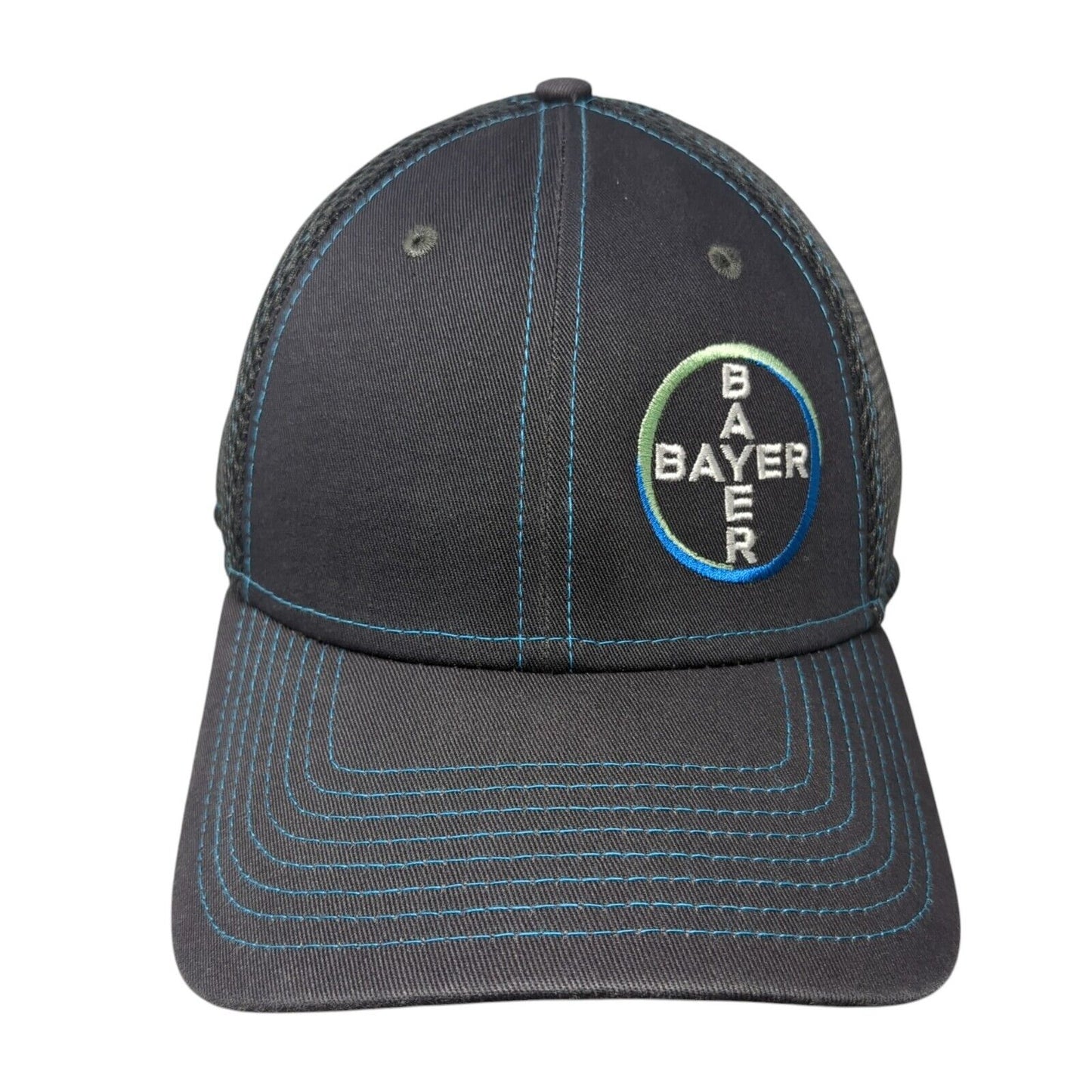 Bayer Life Fitted Hat Gray L/XL Embroidered Logo 6 Panel 39Thirty New Era