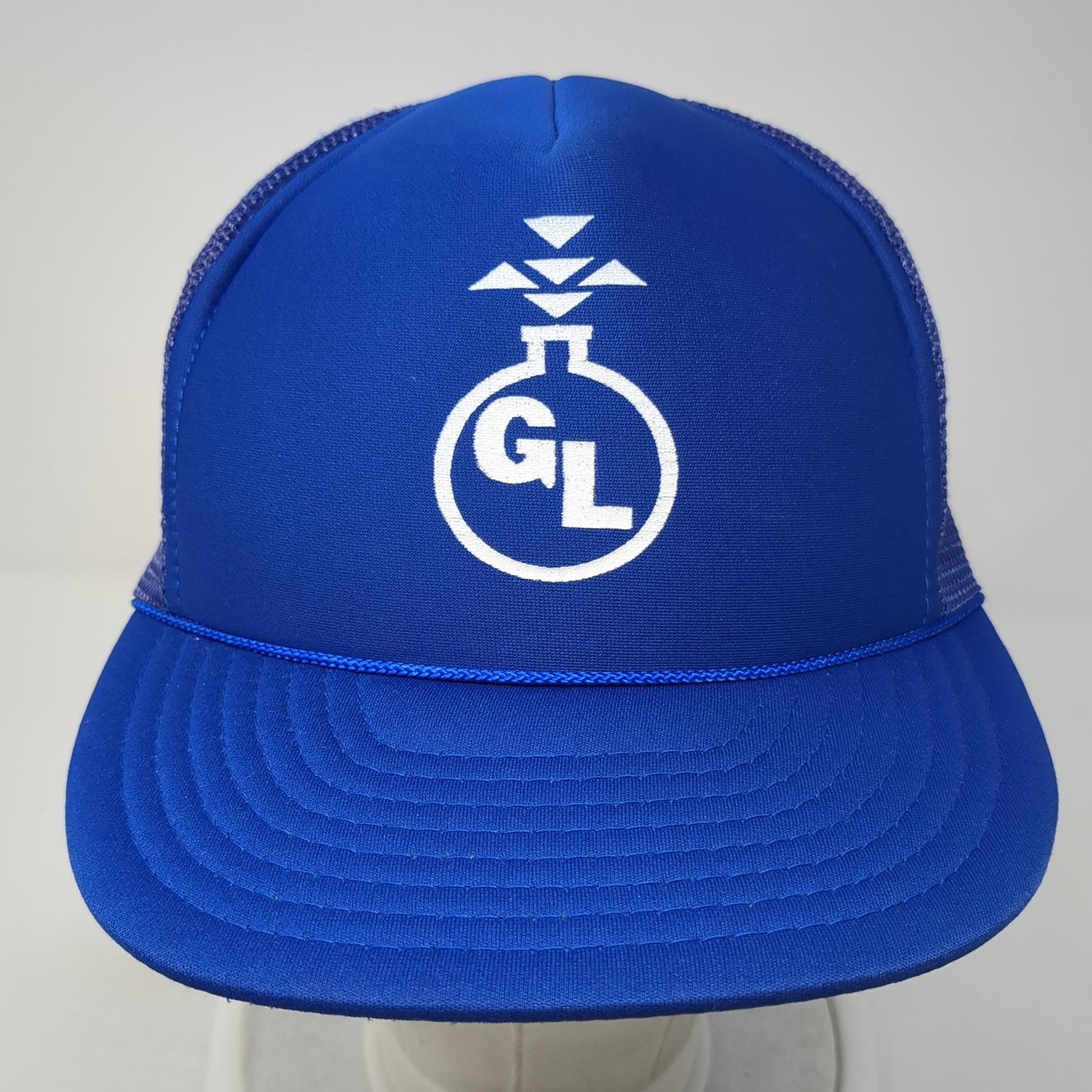 GL Logo Snapback Rope Trucker Hat Blue One Size Mesh Back Adjustable Otto