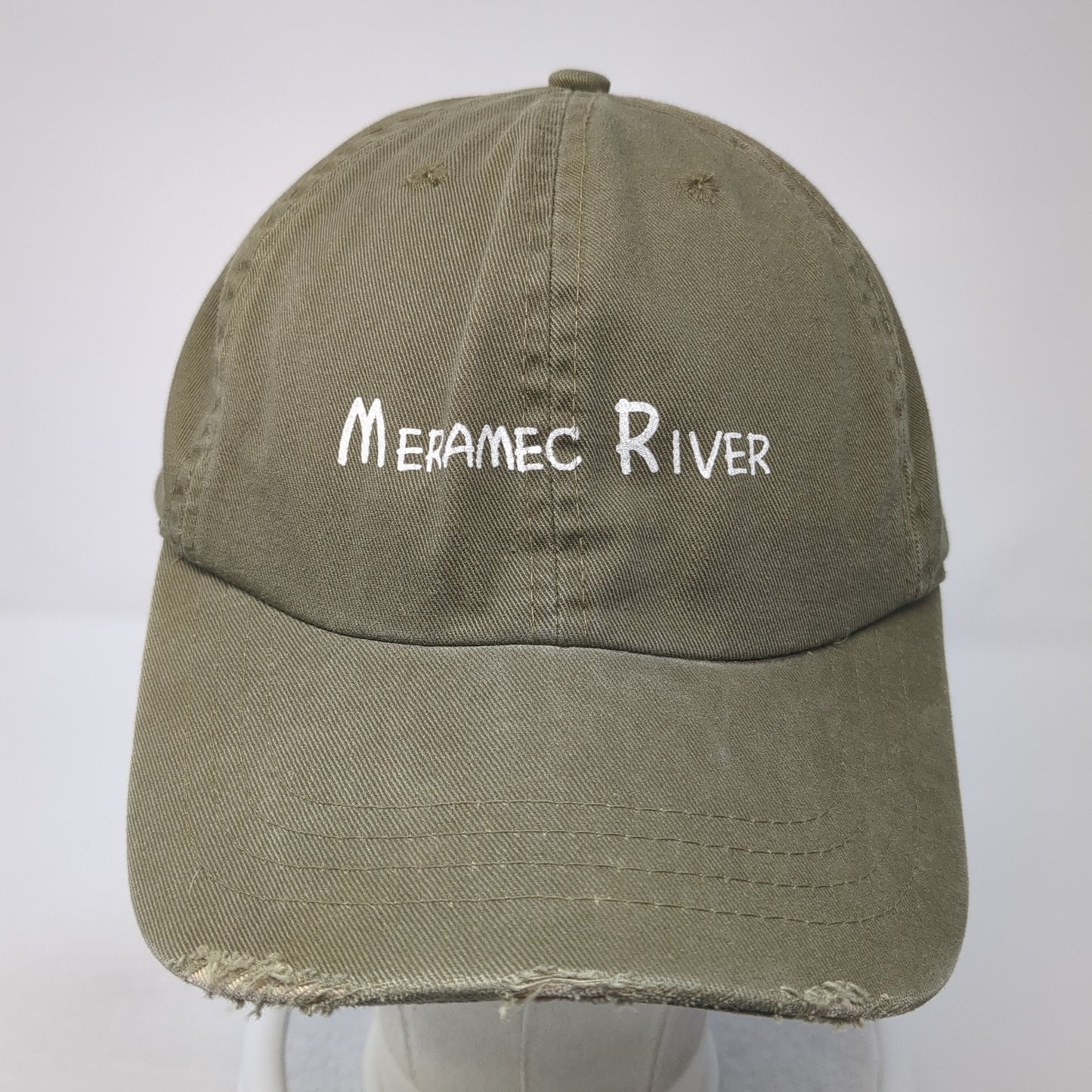 Meramec River Slideback Hat Green One Size Adjustable Embroidered HG