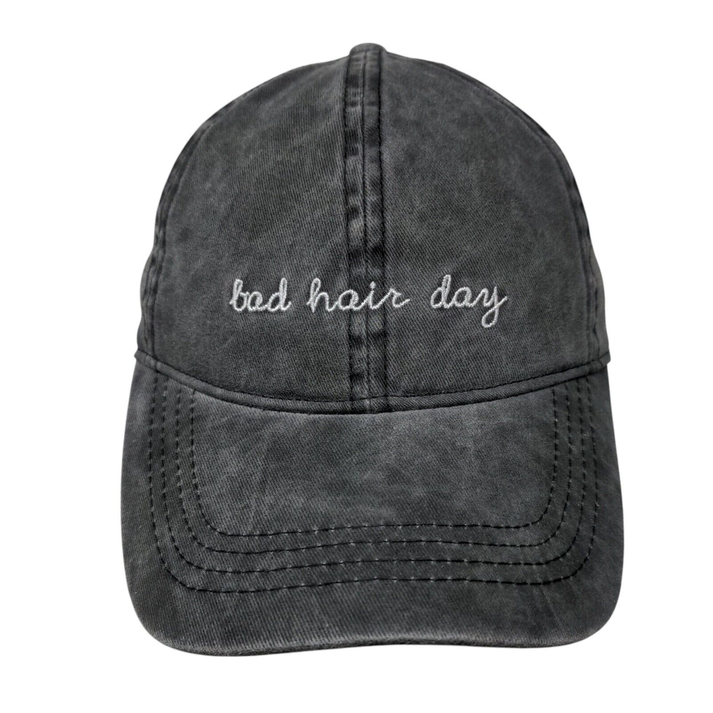 Bad Hair Day Slideback Hat Gray OSFM Adjustable Solid David And Young