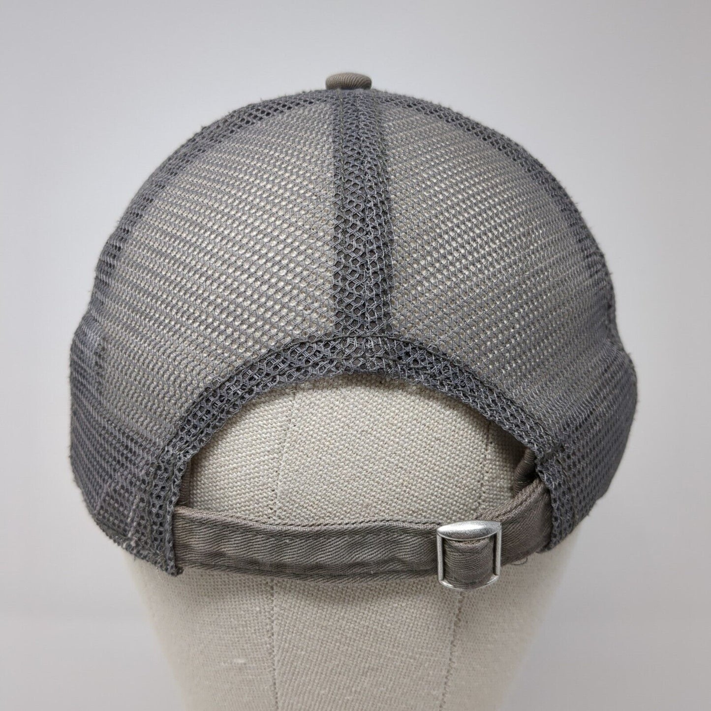 Bass Pro Shops Slideback Hat Gray OS Adjustable Mesh Back Distressed Gone Fishin