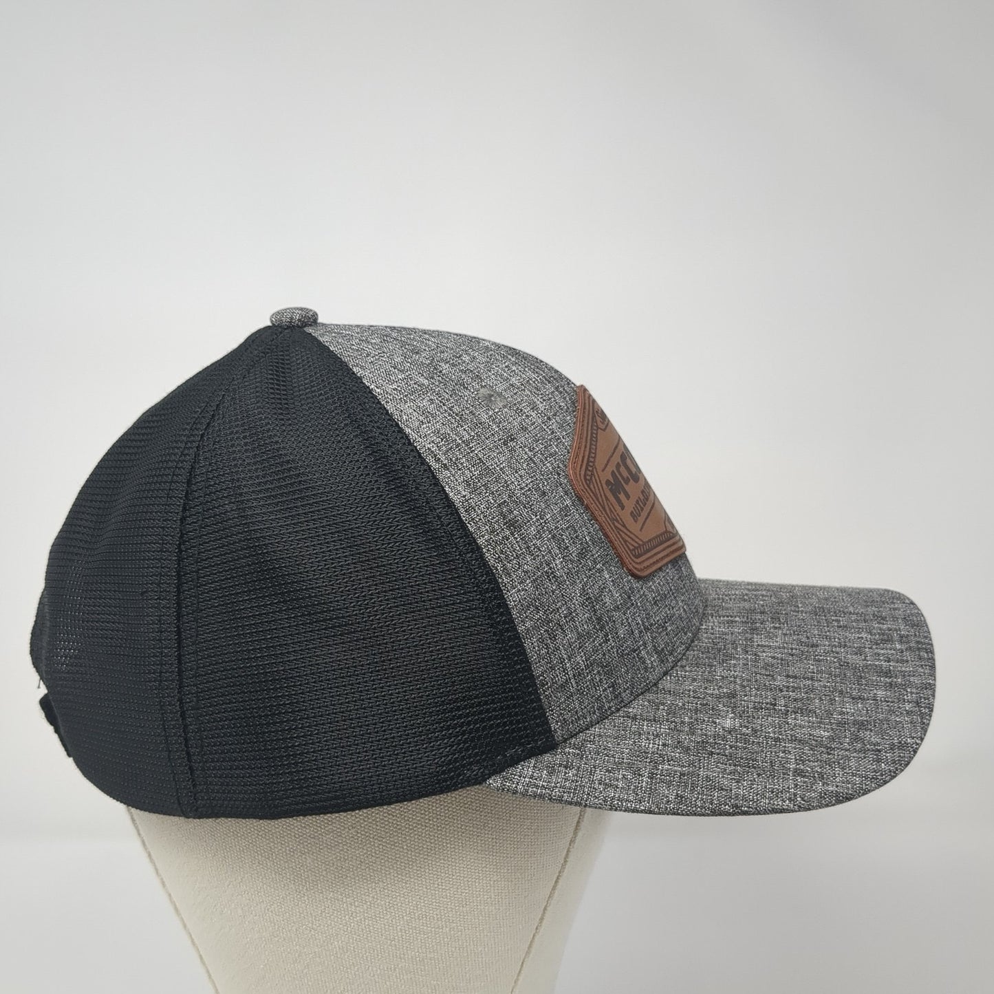McCoy's Building Supply Strapback Trucker Cap Gray One Size Adjustable Mesh Back
