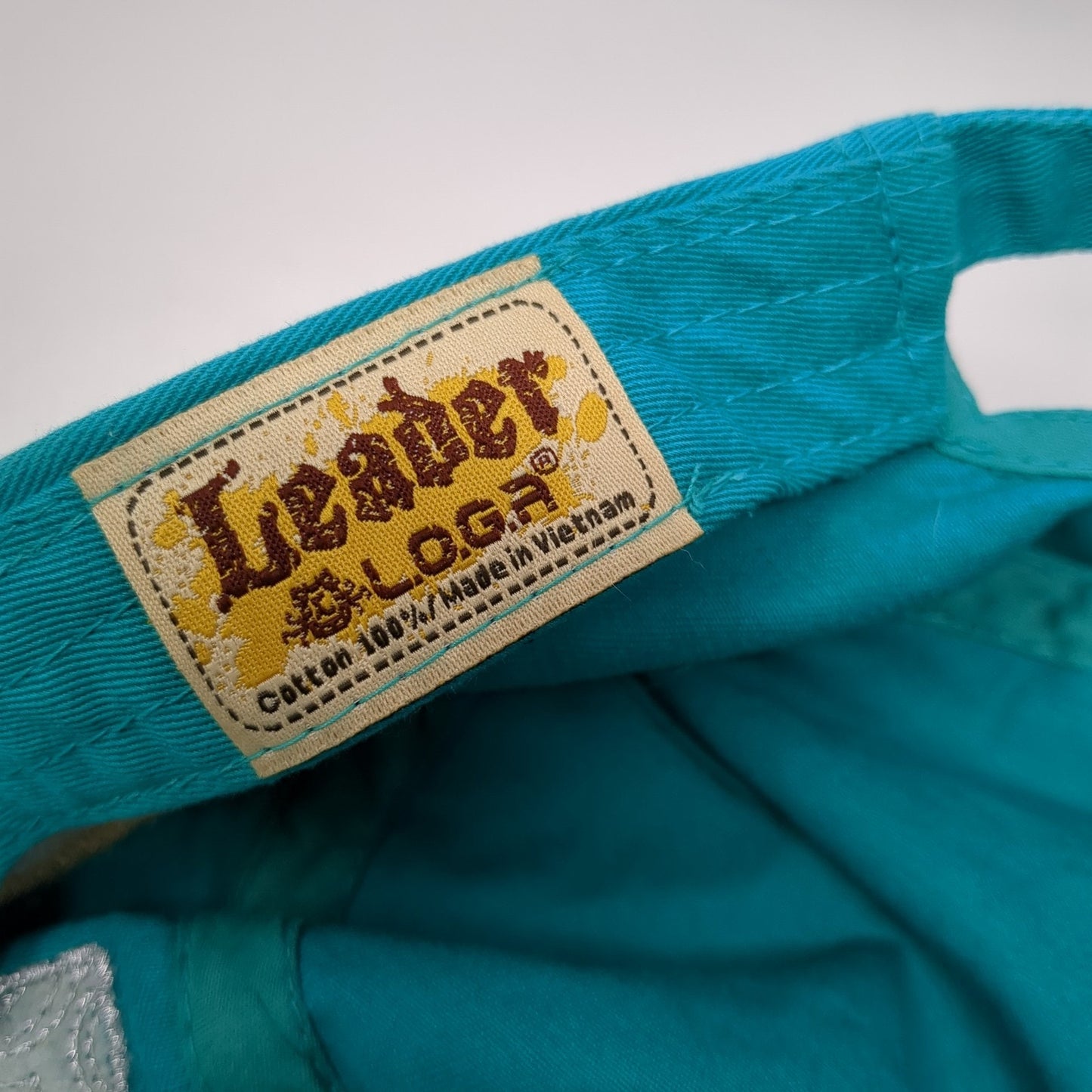 Leader Loga Slideback Army Hat Blue One Size Embroidered Rhinestone