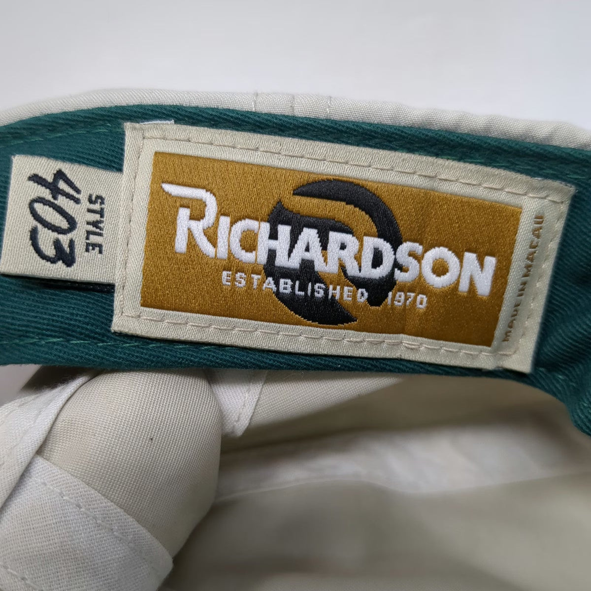 Richardson Baseball Cap Beige One Size Sinclair D&B Oil Green Logo Polyester Hat