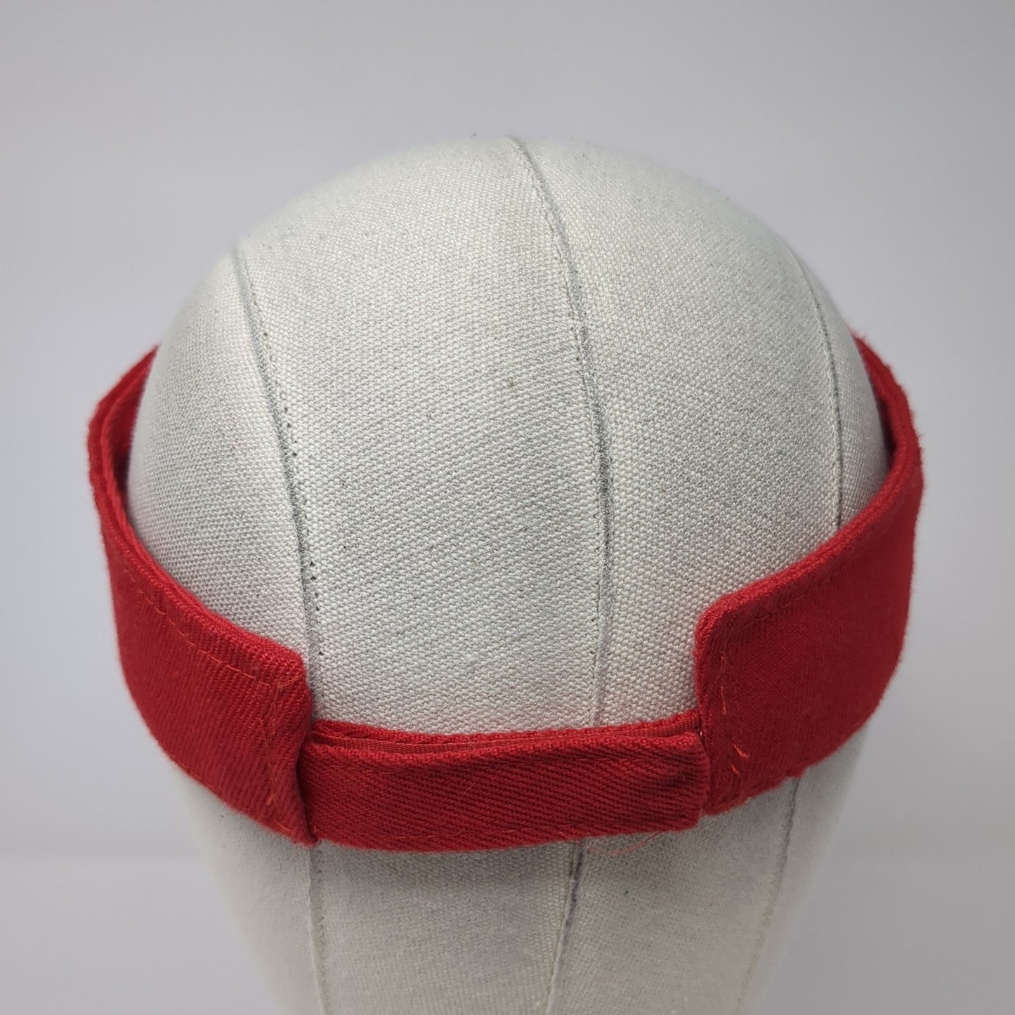 Unbranded Strapback Visor Hat Red One Size Adjustable Solid Blank Outdoor